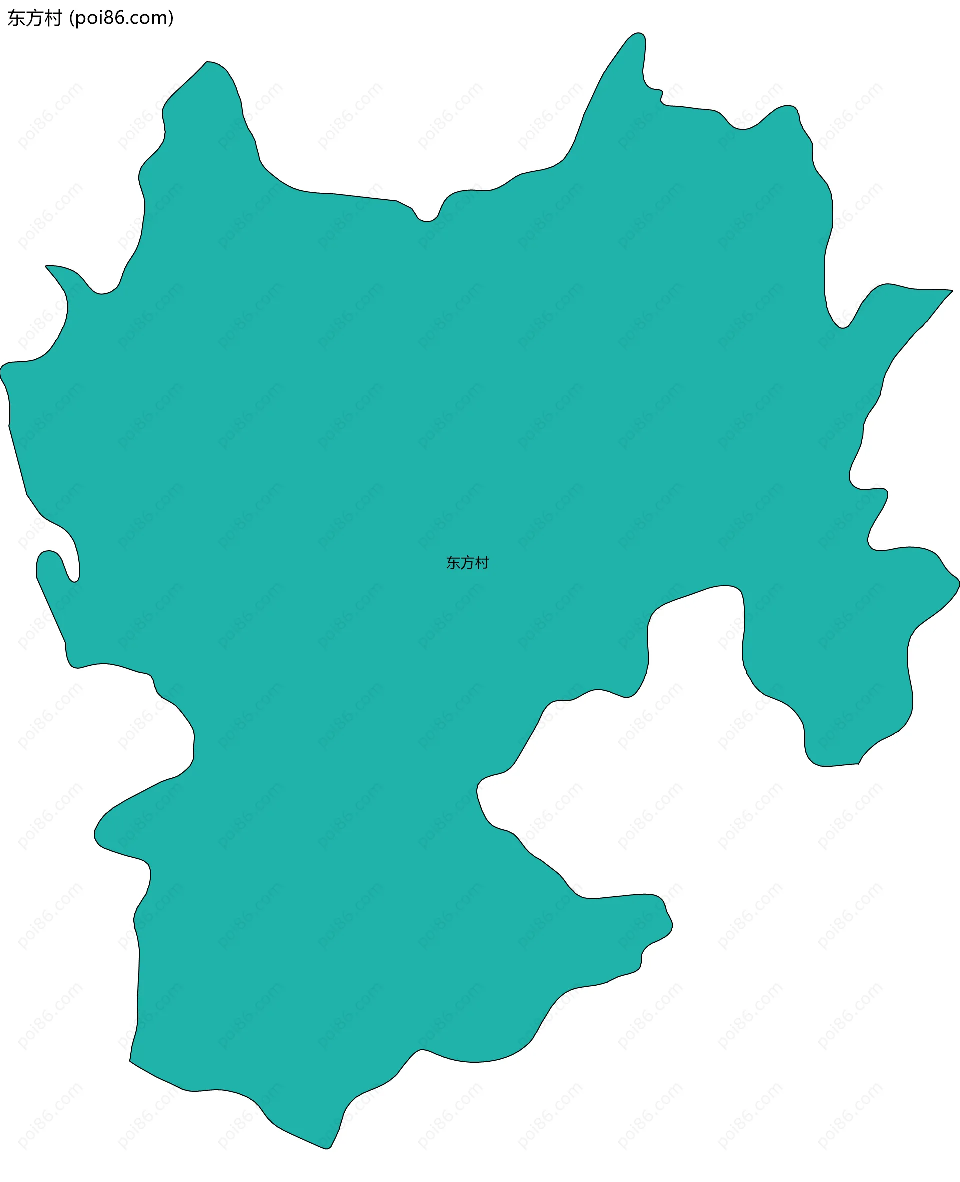 东方村边界地图