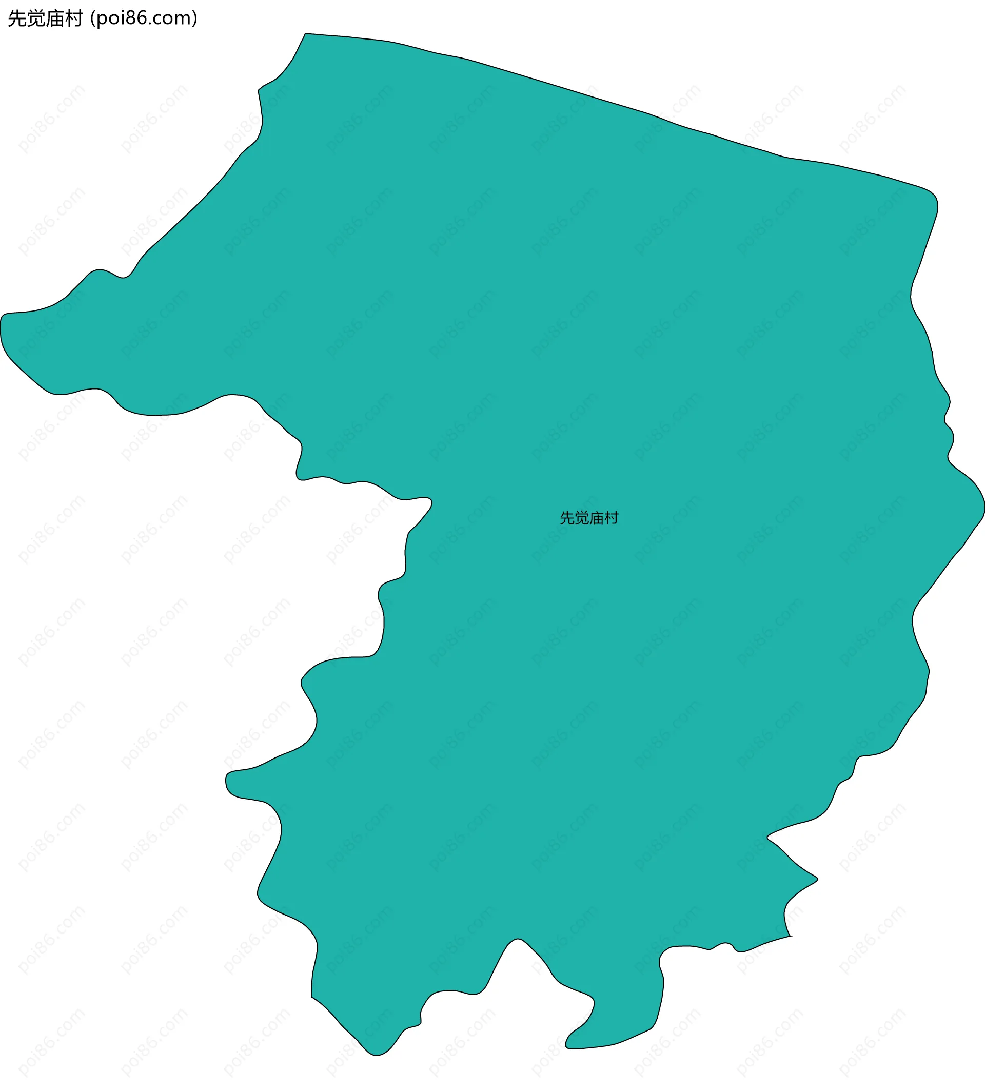 先觉庙村边界地图