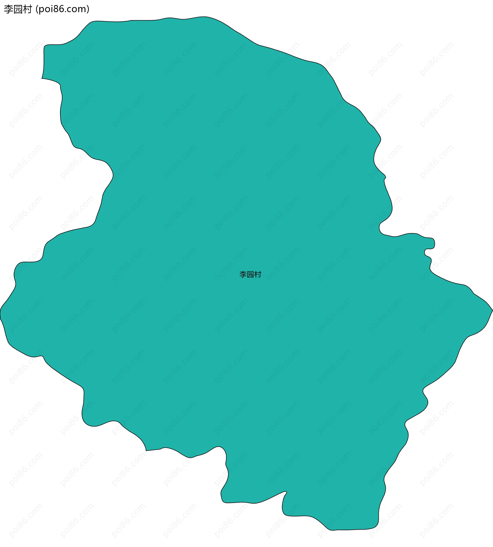 李园村边界地图