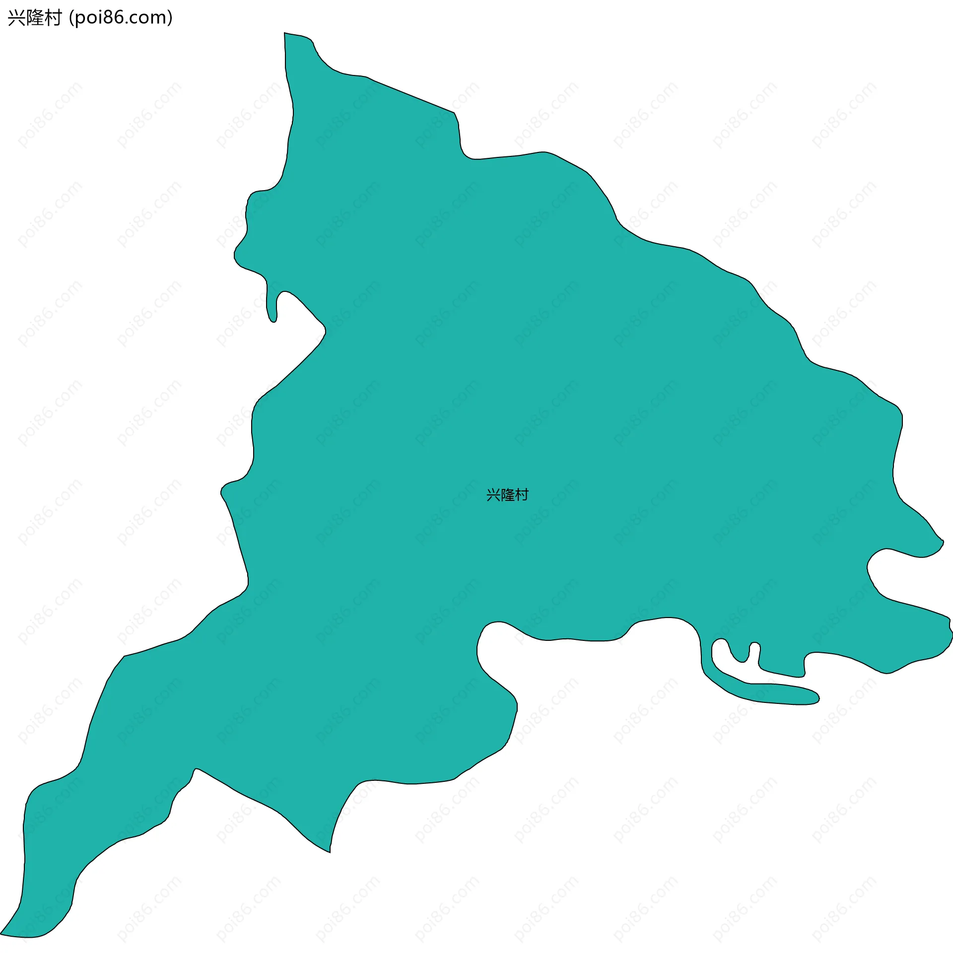 兴隆村边界地图