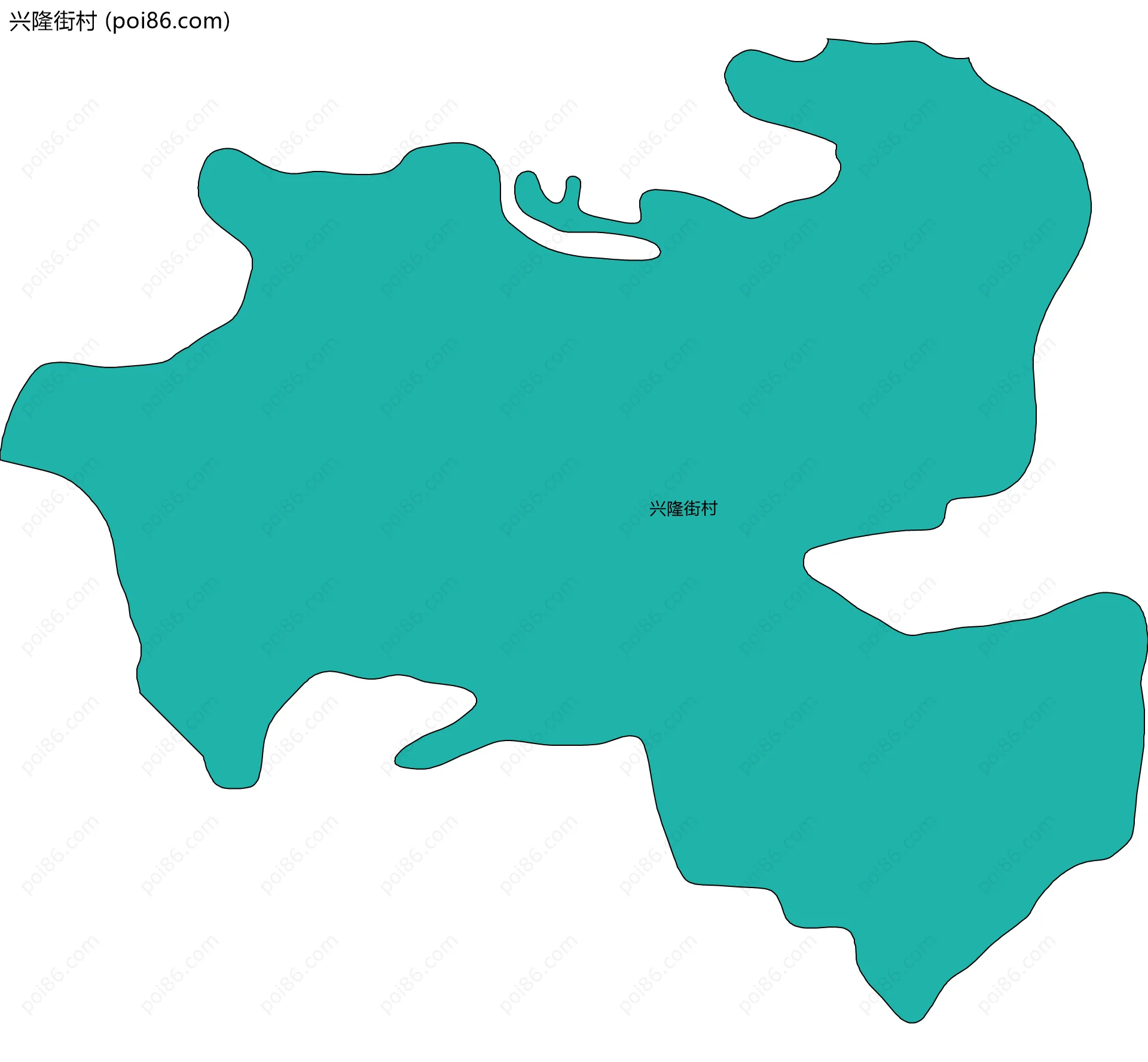 兴隆街村边界地图