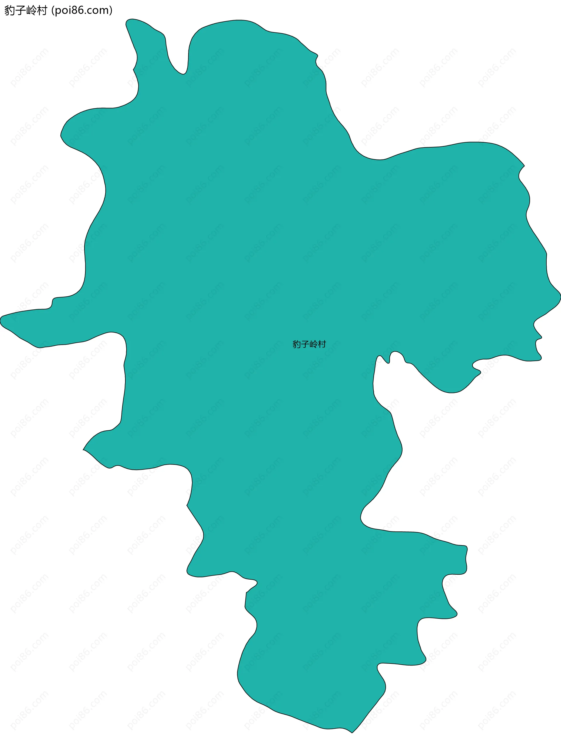 豹子岭村边界地图