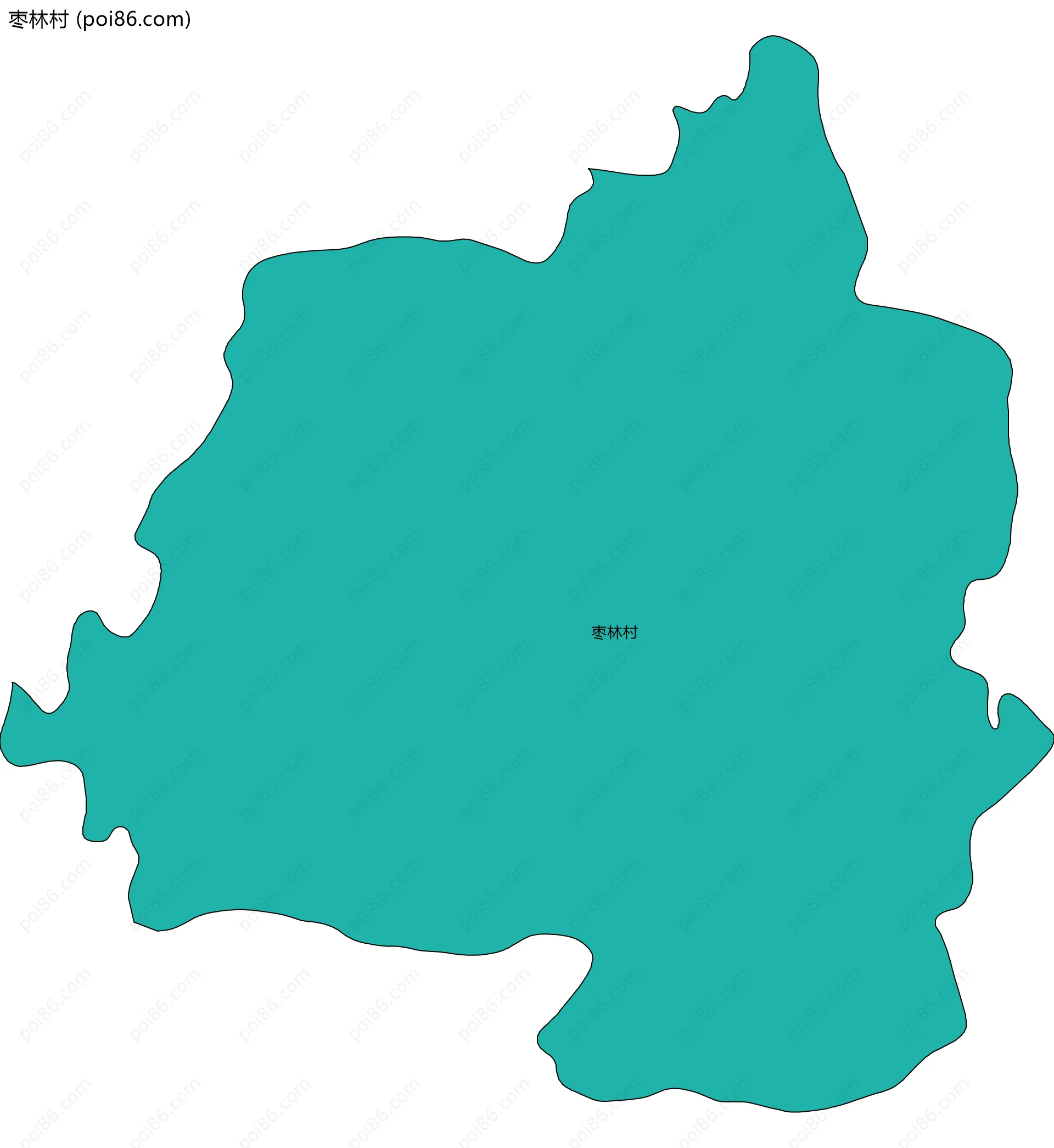 枣林村边界地图