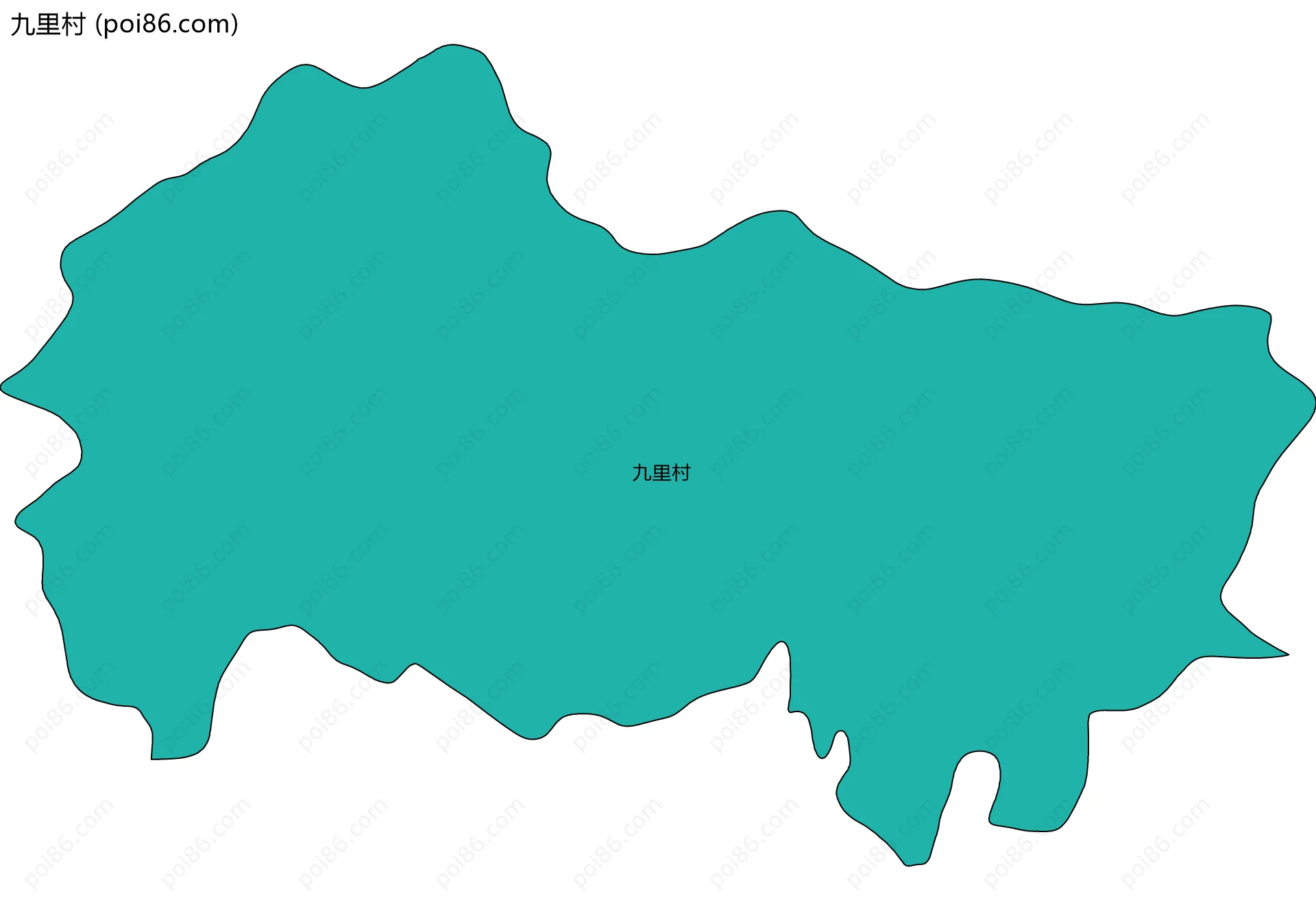 九里村边界地图
