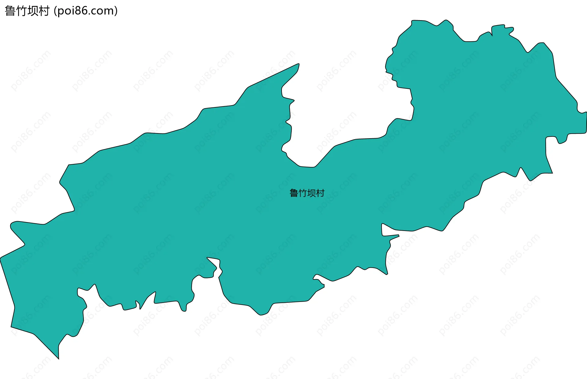 鲁竹坝村边界地图
