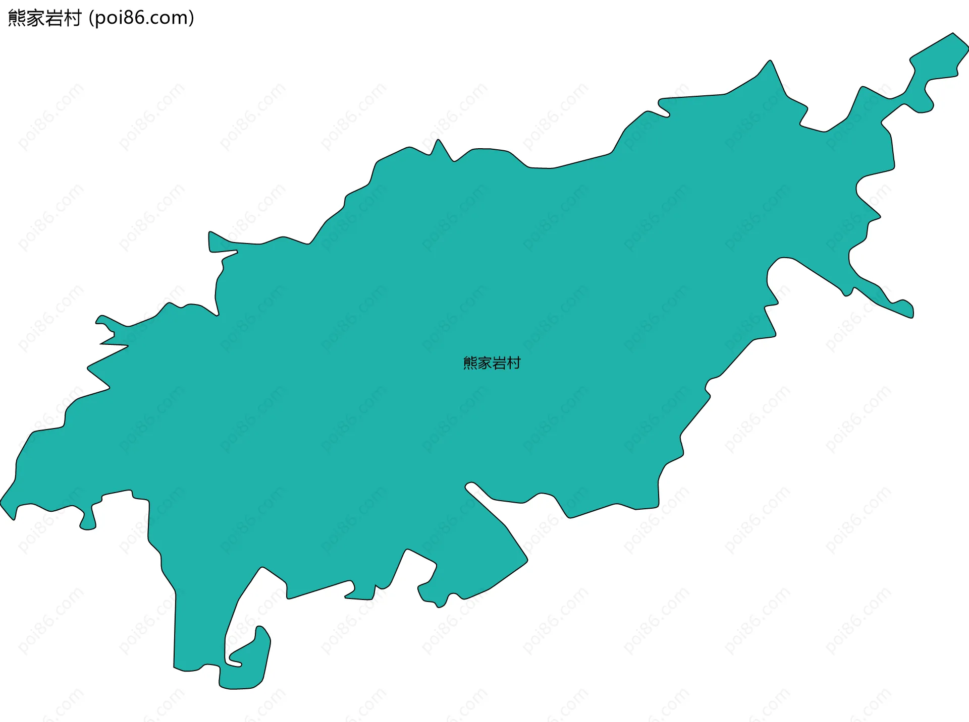 熊家岩村边界地图