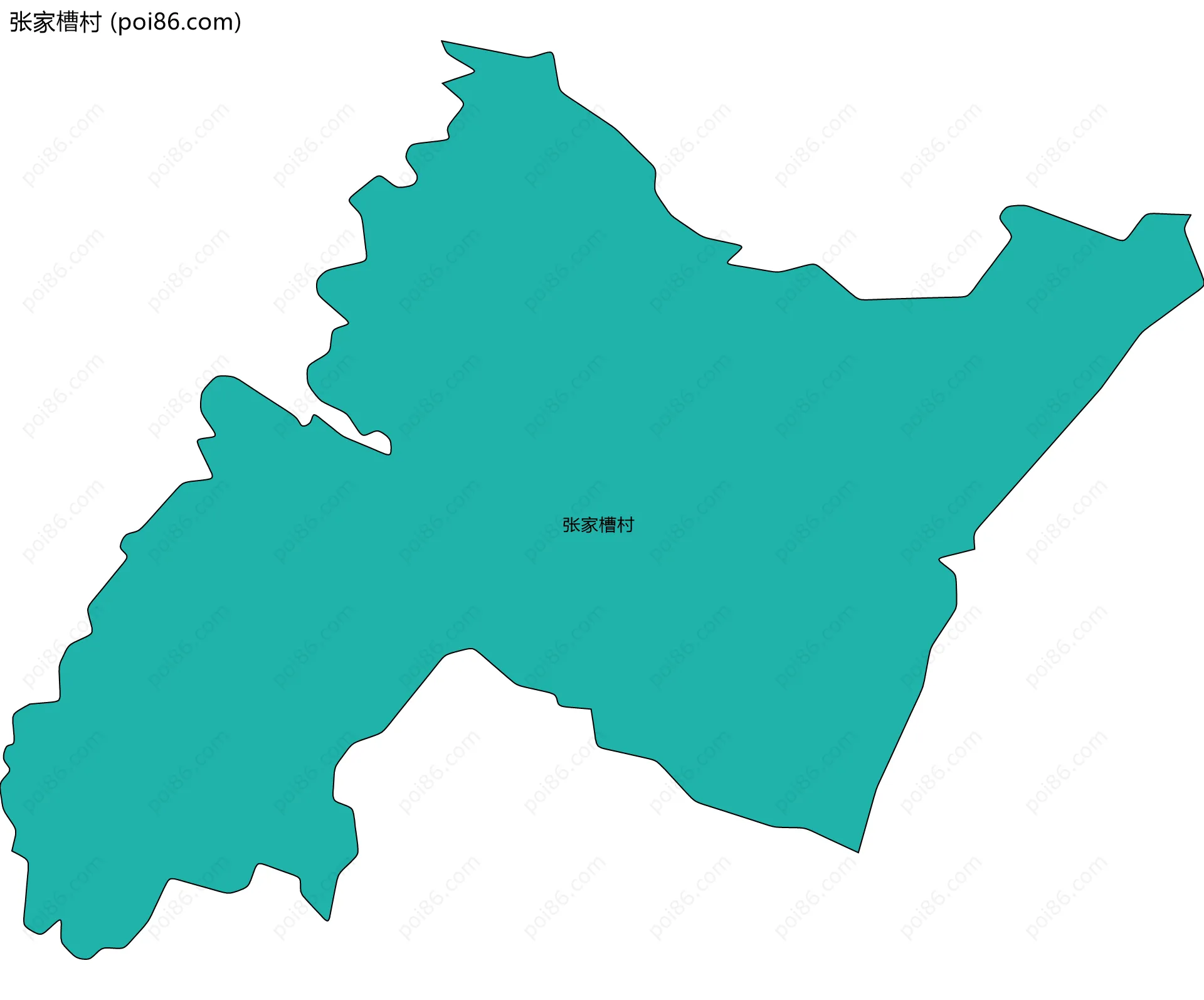张家槽村边界地图
