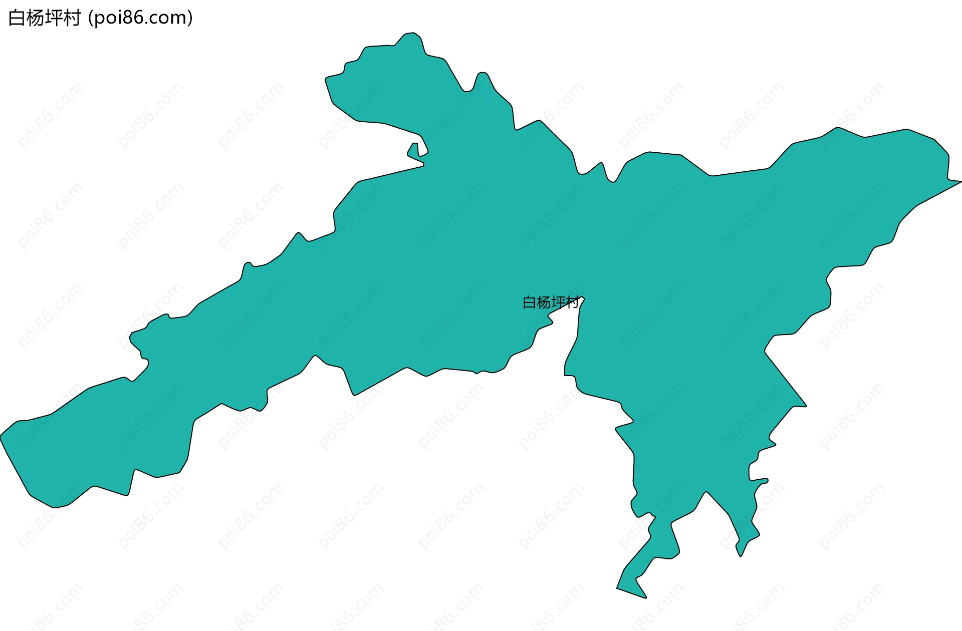 白杨坪村边界地图