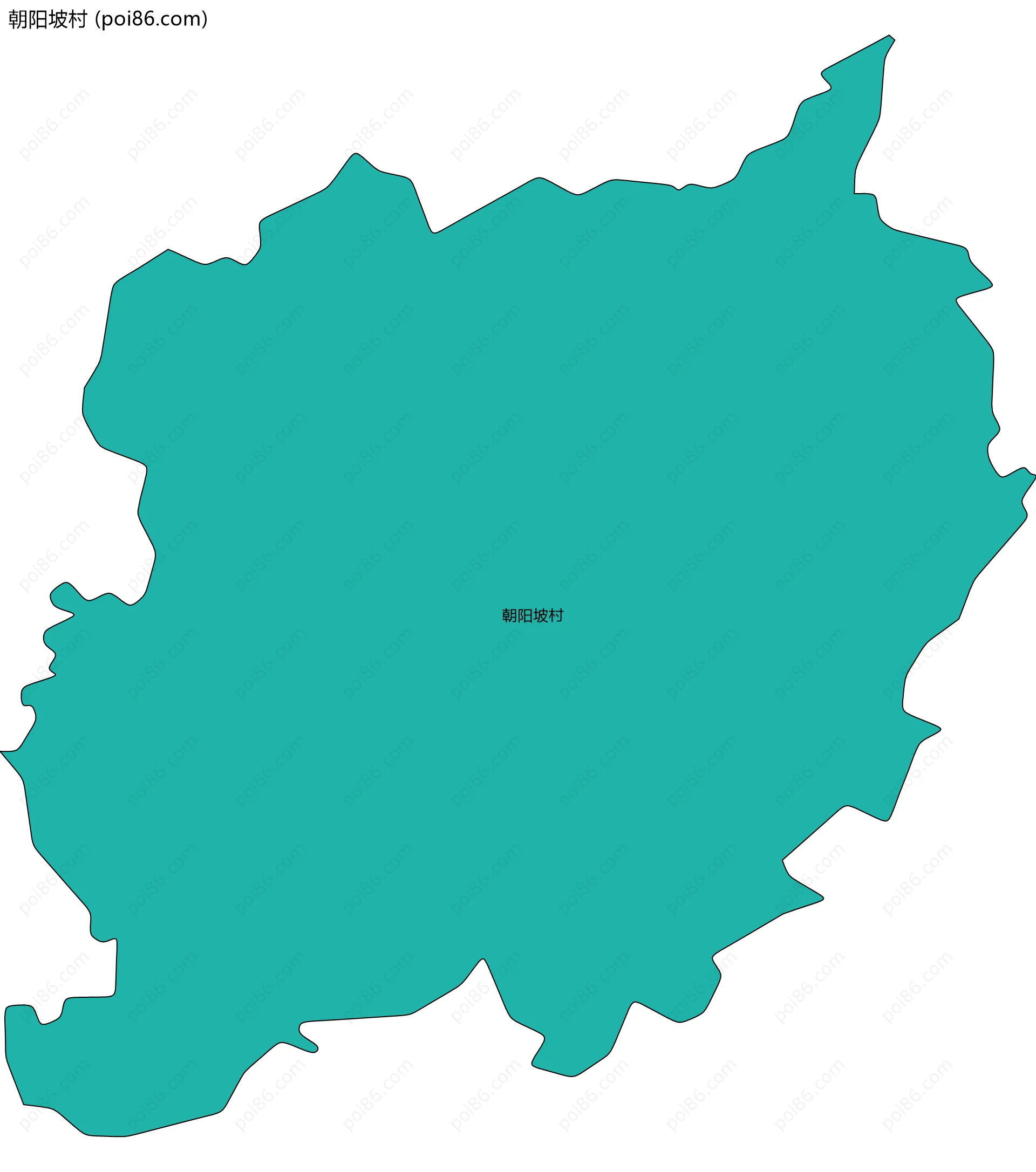 朝阳坡村边界地图