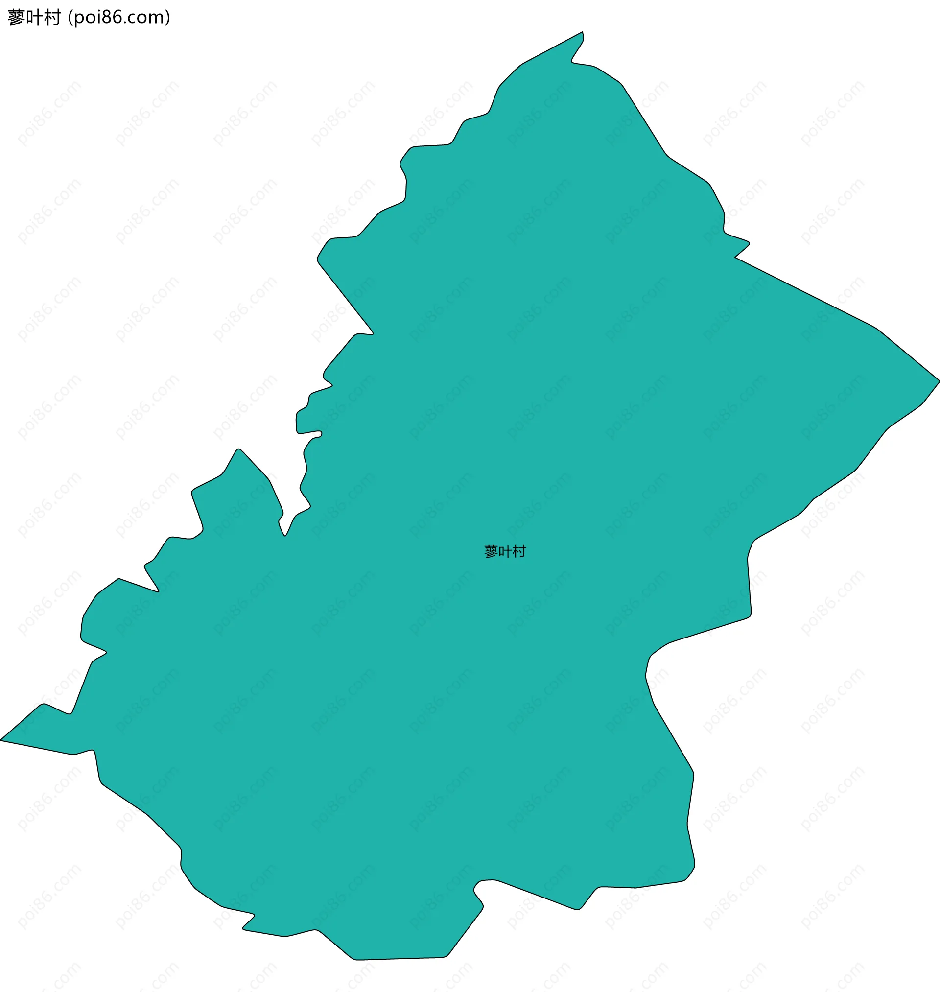 蓼叶村边界地图