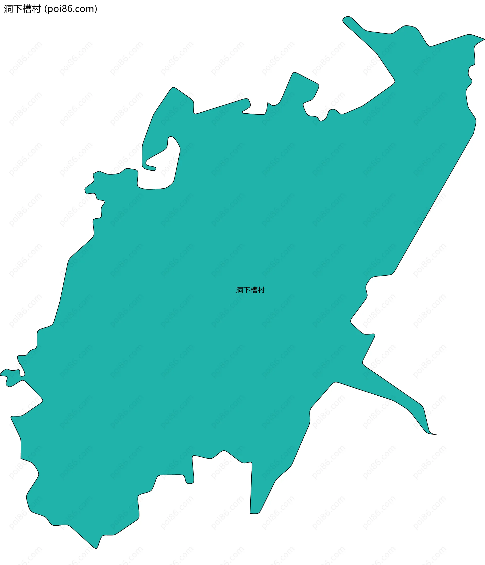 洞下槽村边界地图