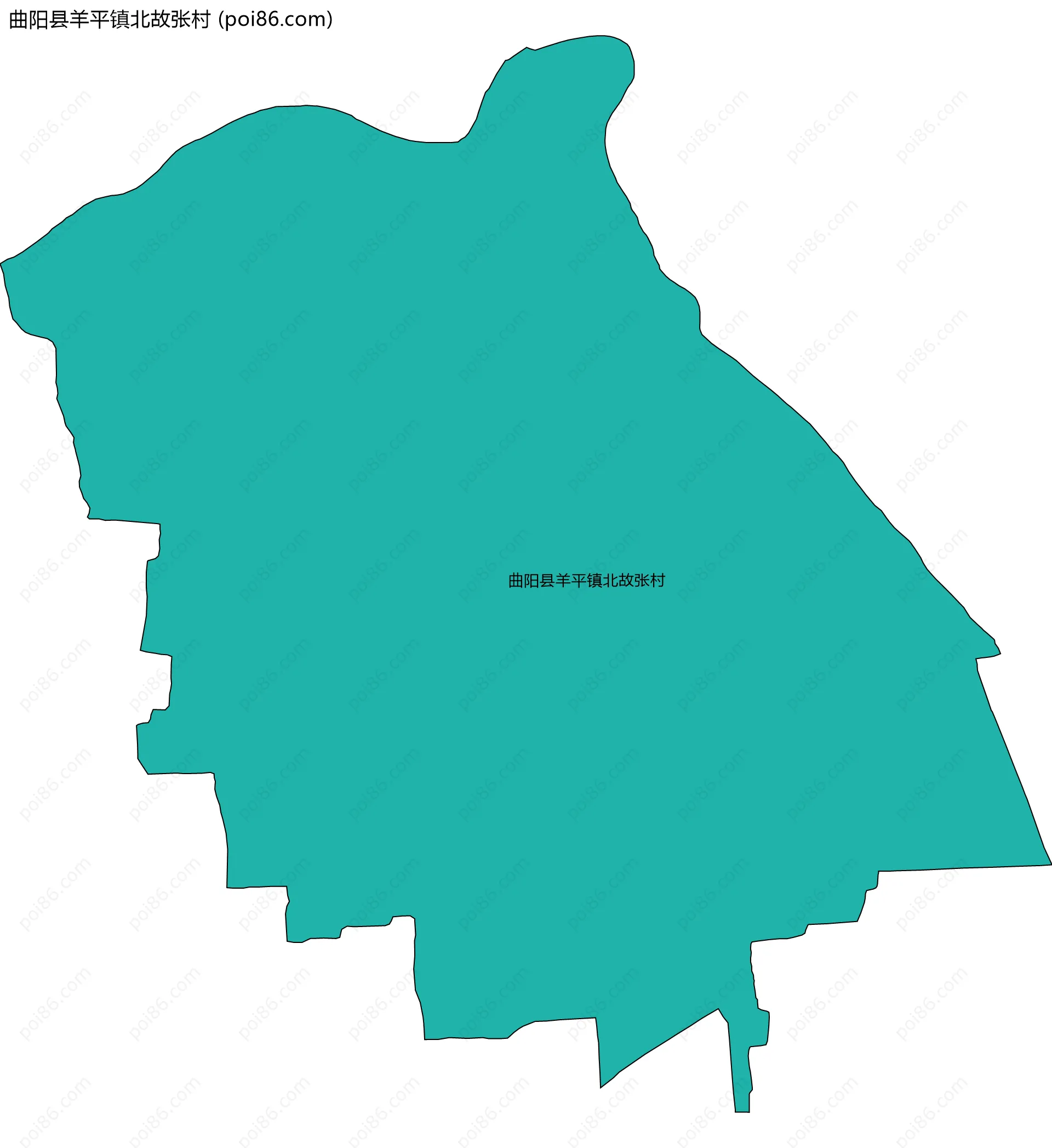 曲阳县羊平镇北故张村边界地图