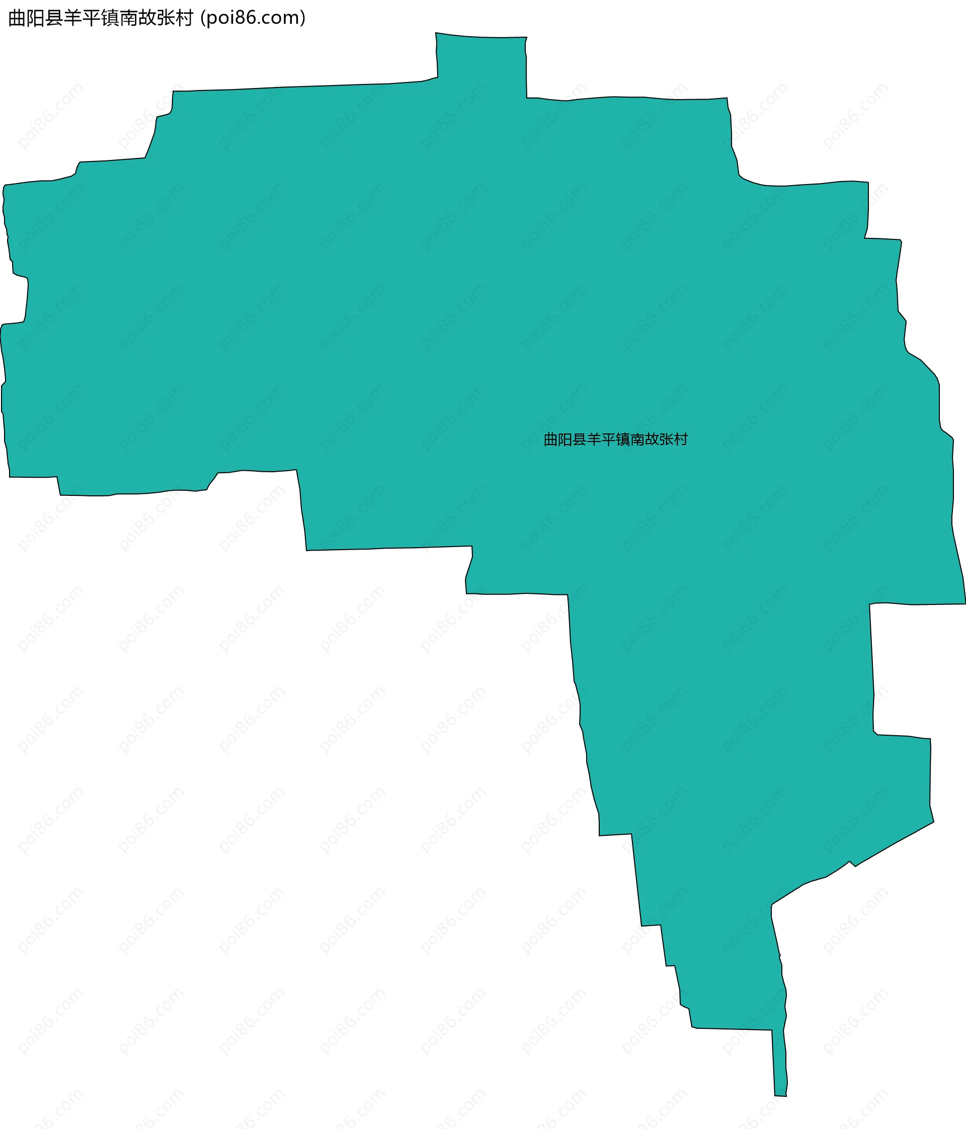 曲阳县羊平镇南故张村边界地图