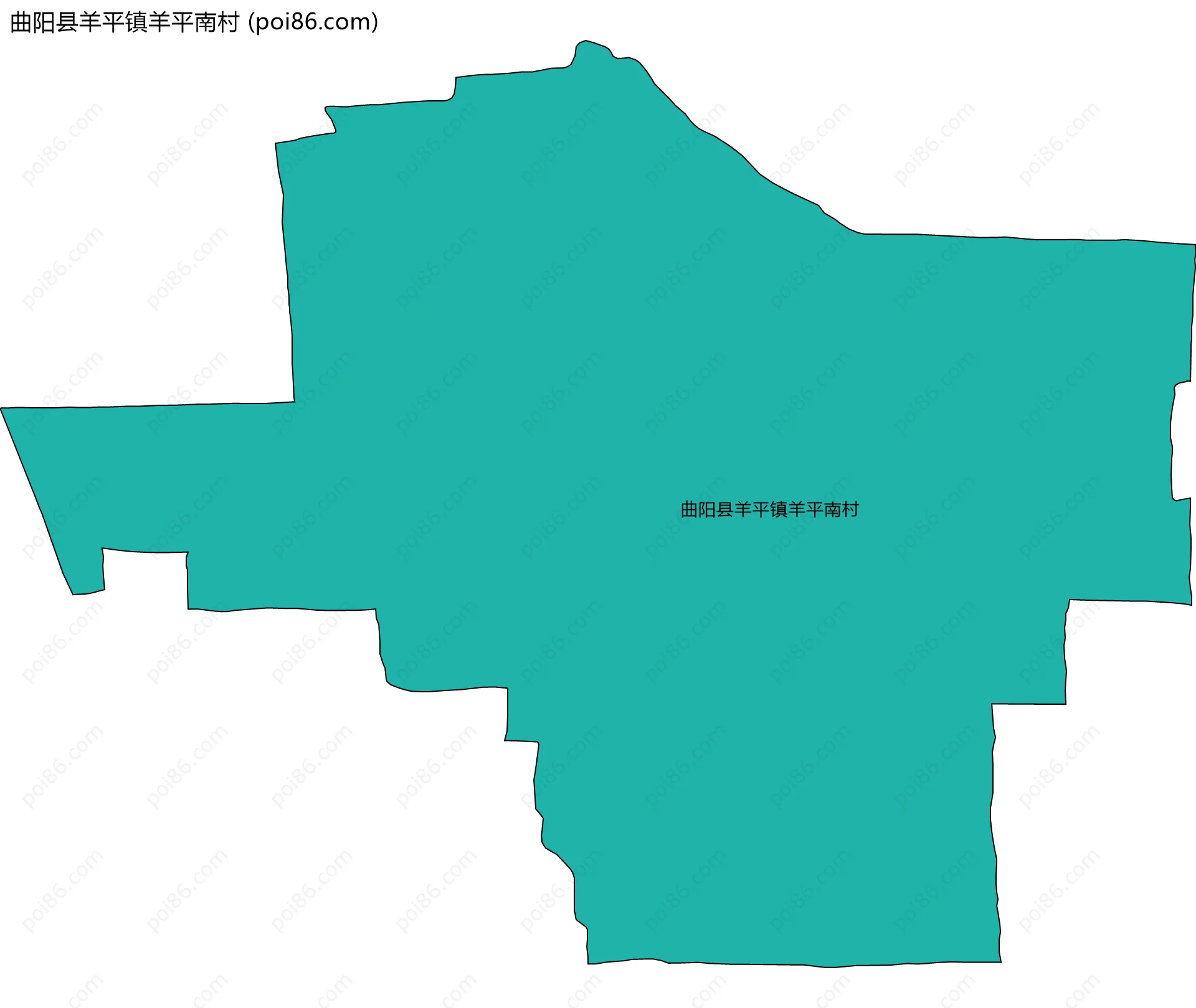 曲阳县羊平镇羊平南村边界地图