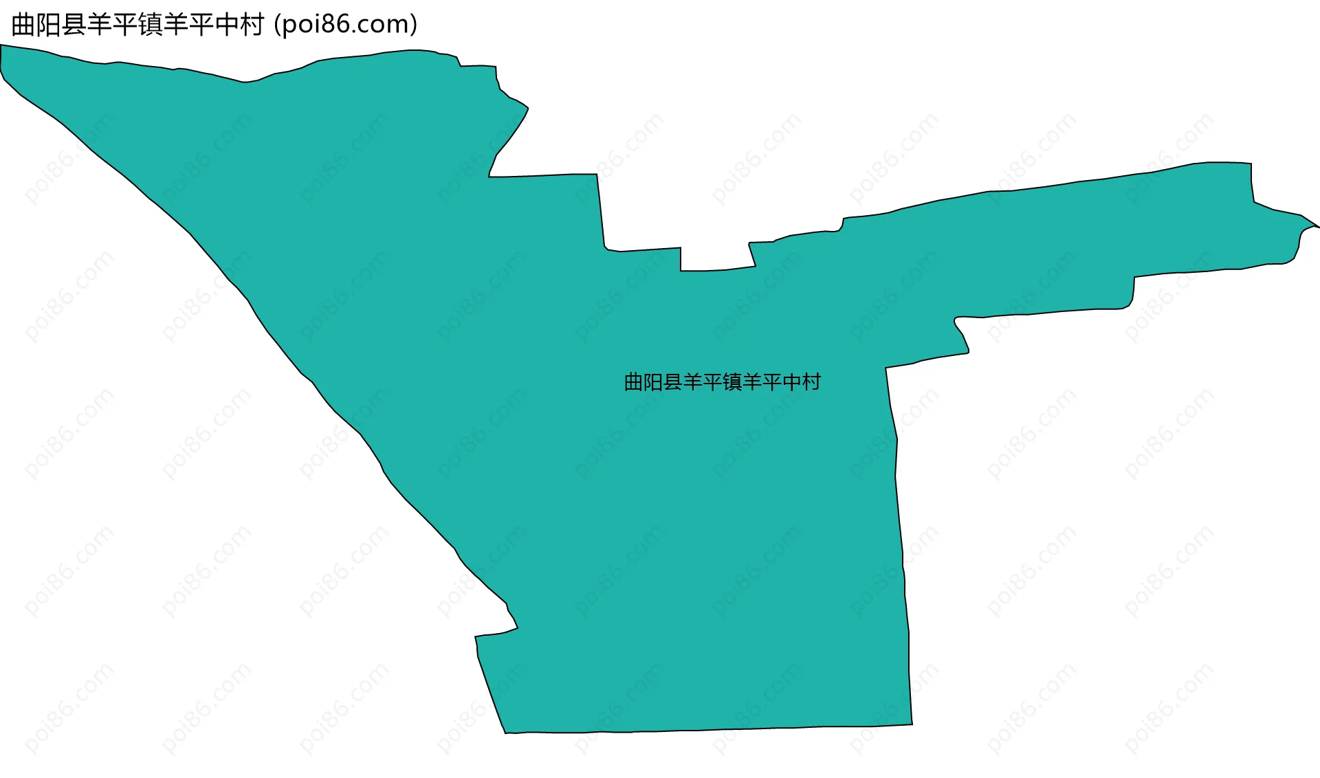 曲阳县羊平镇羊平中村边界地图