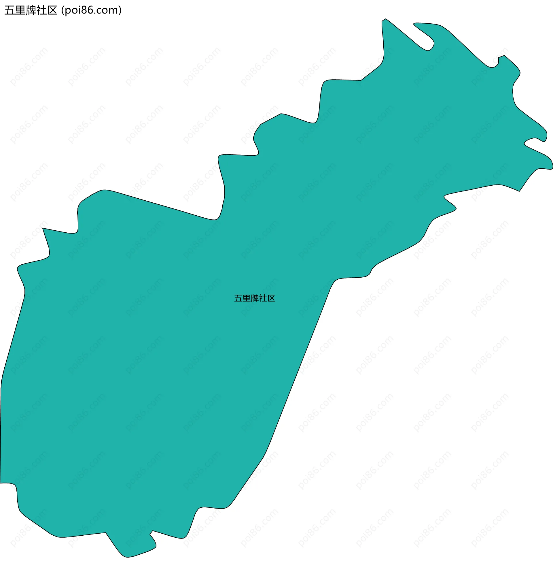 五里牌社区边界地图