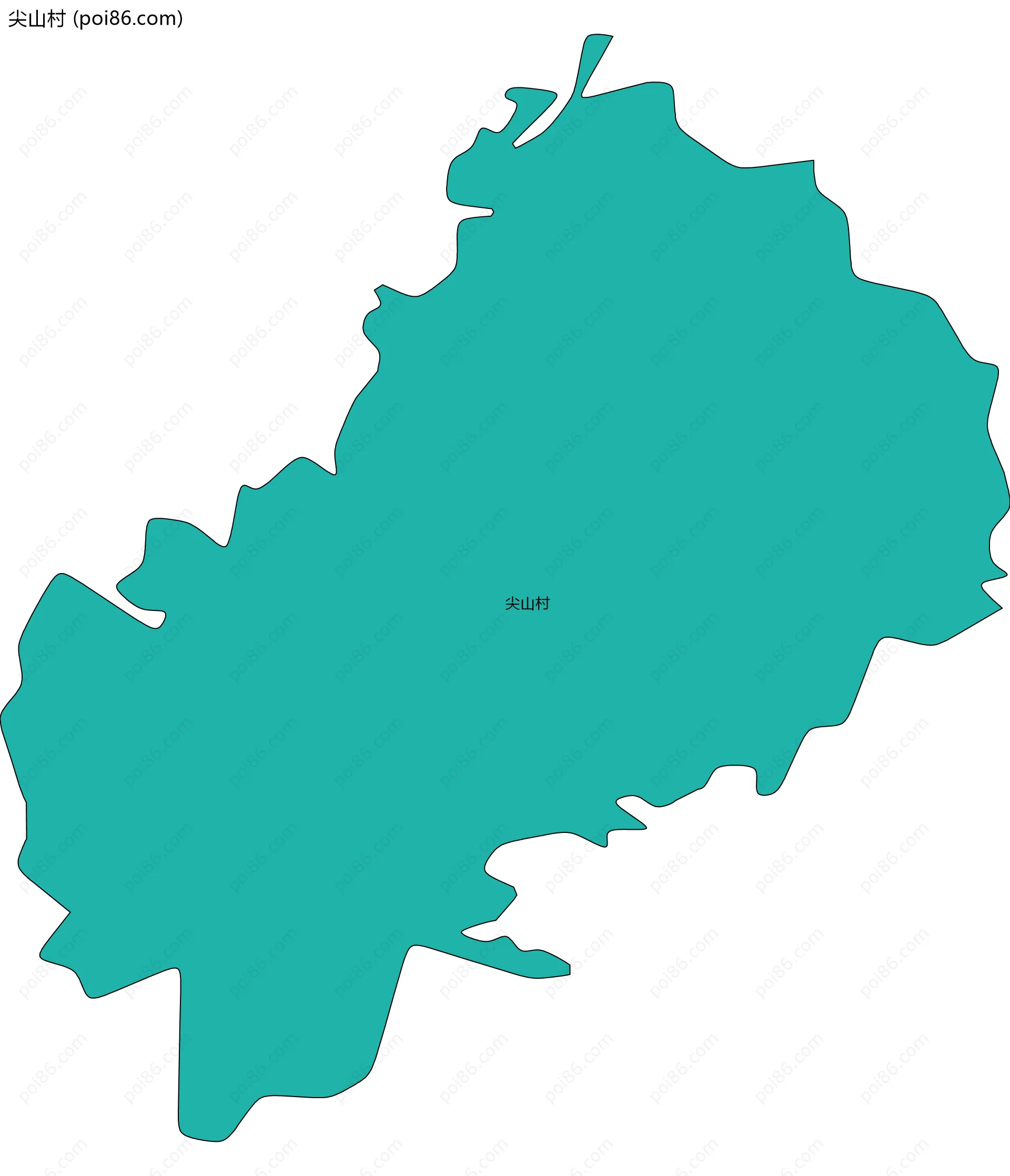 尖山村边界地图