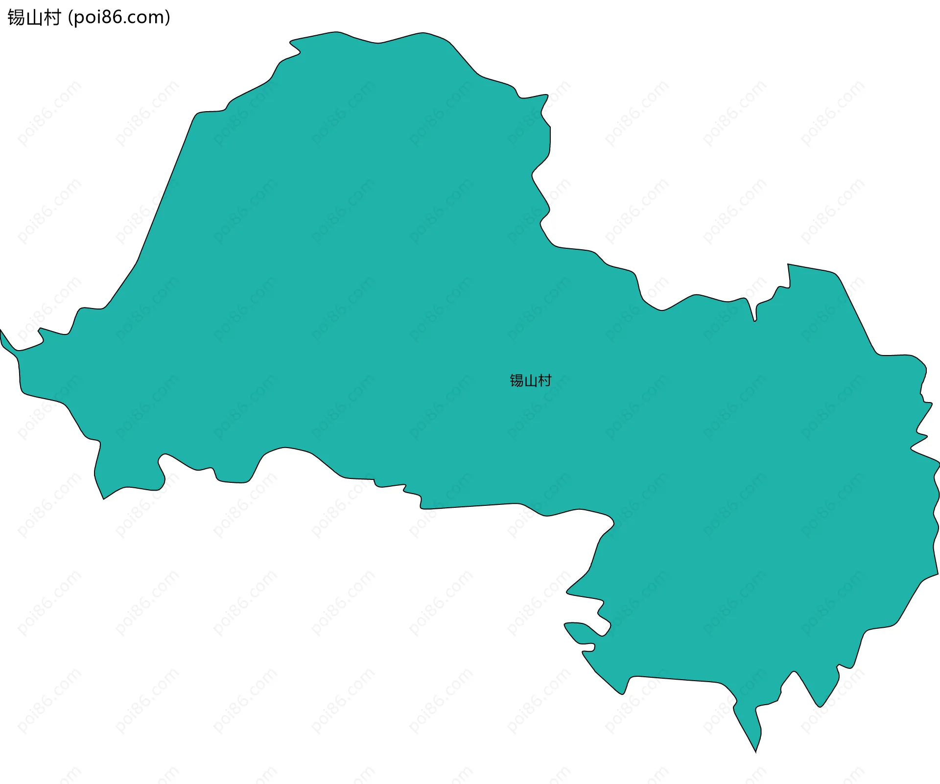 锡山村边界地图