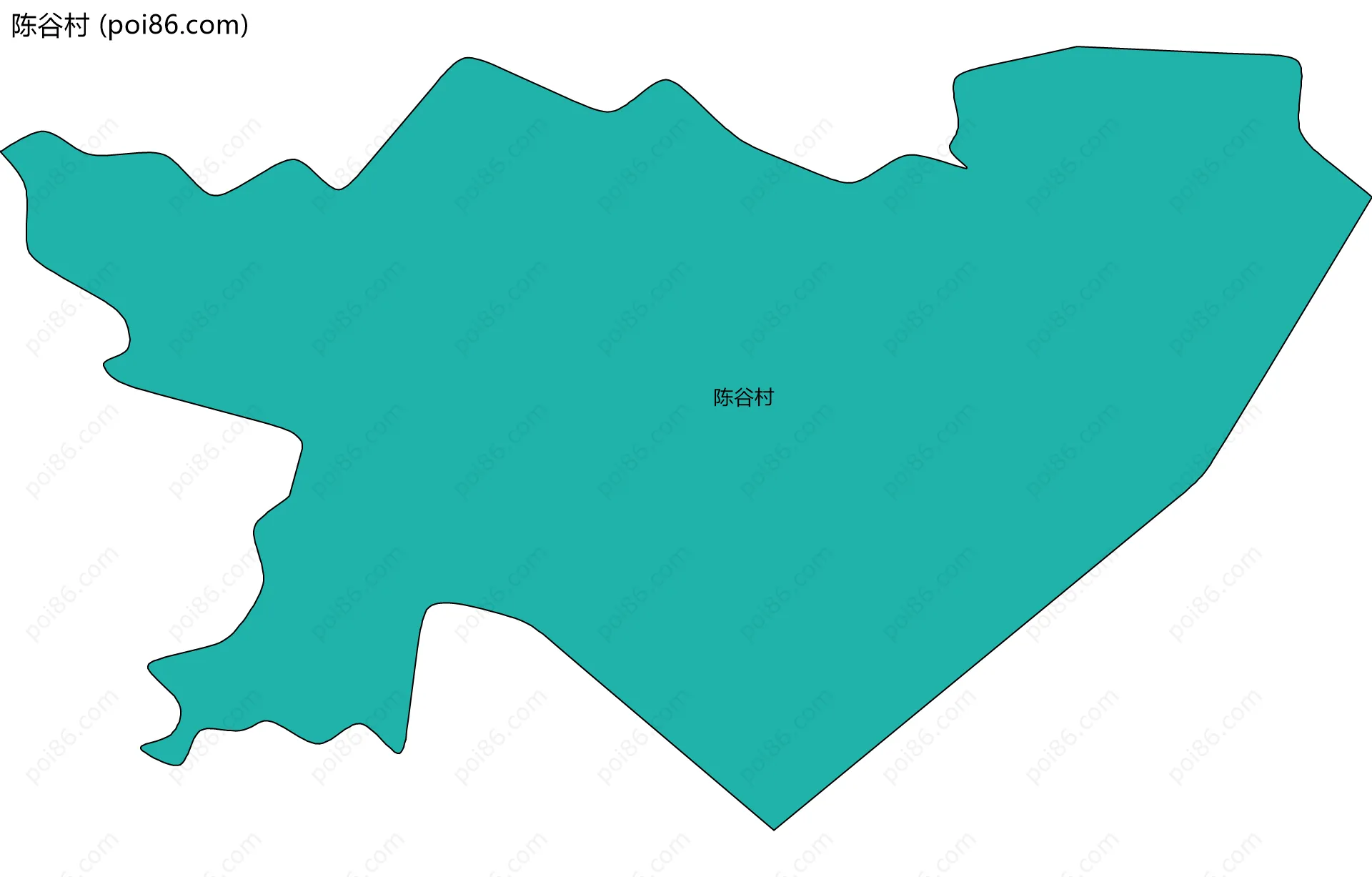陈谷村边界地图
