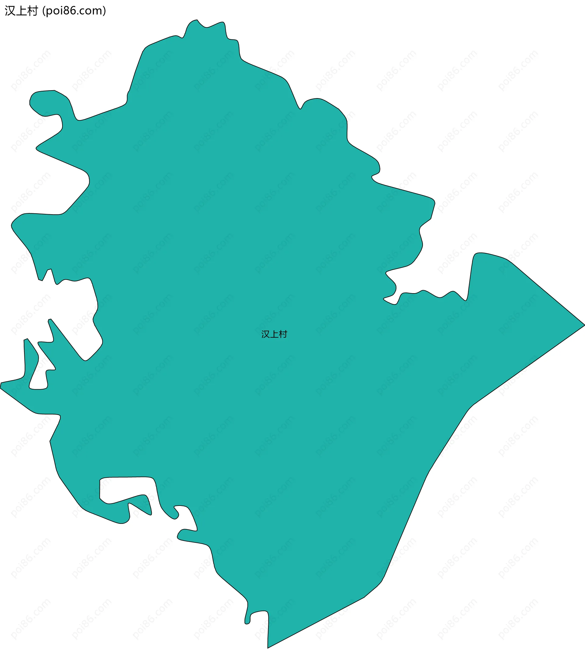 汉上村边界地图