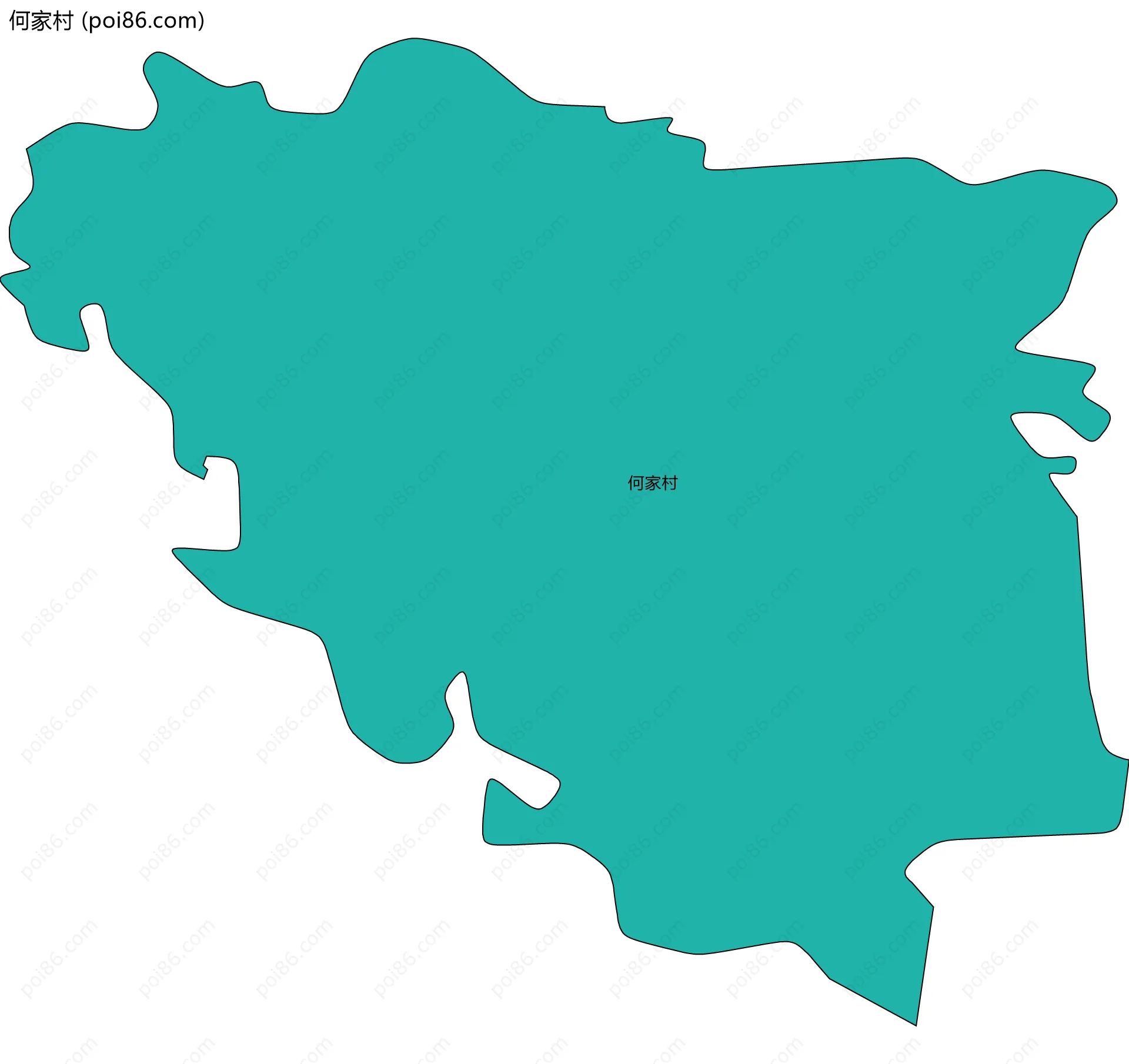 何家村边界地图