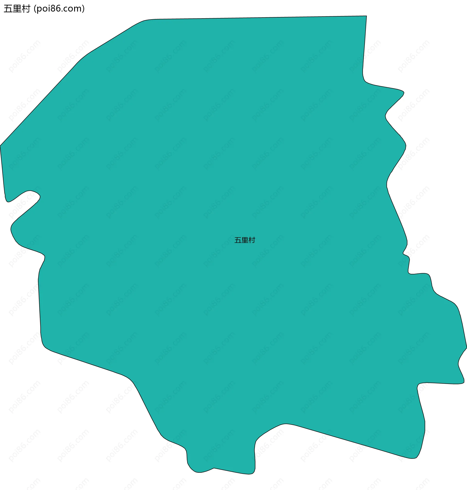 五里村边界地图