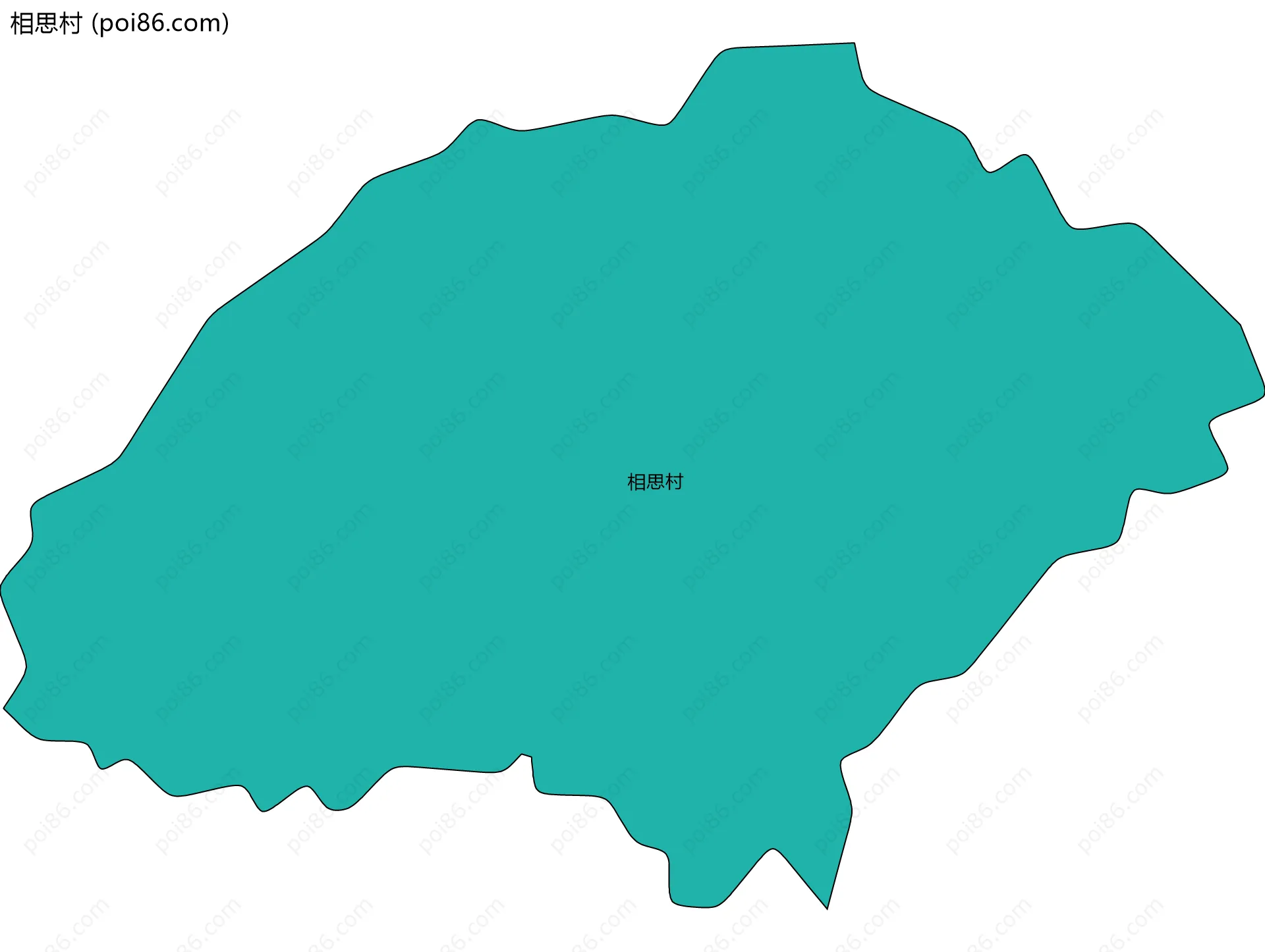相思村边界地图