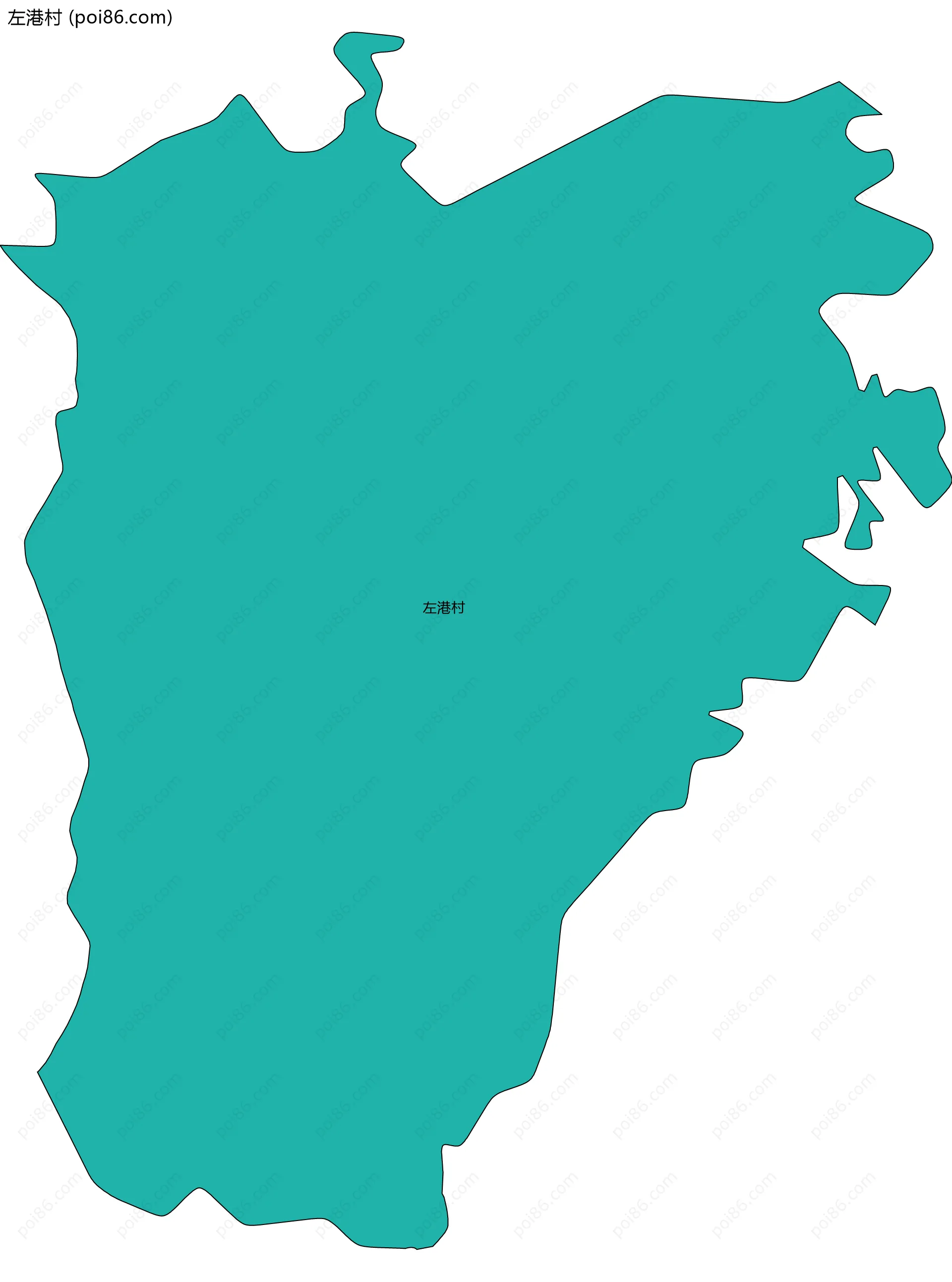 左港村边界地图