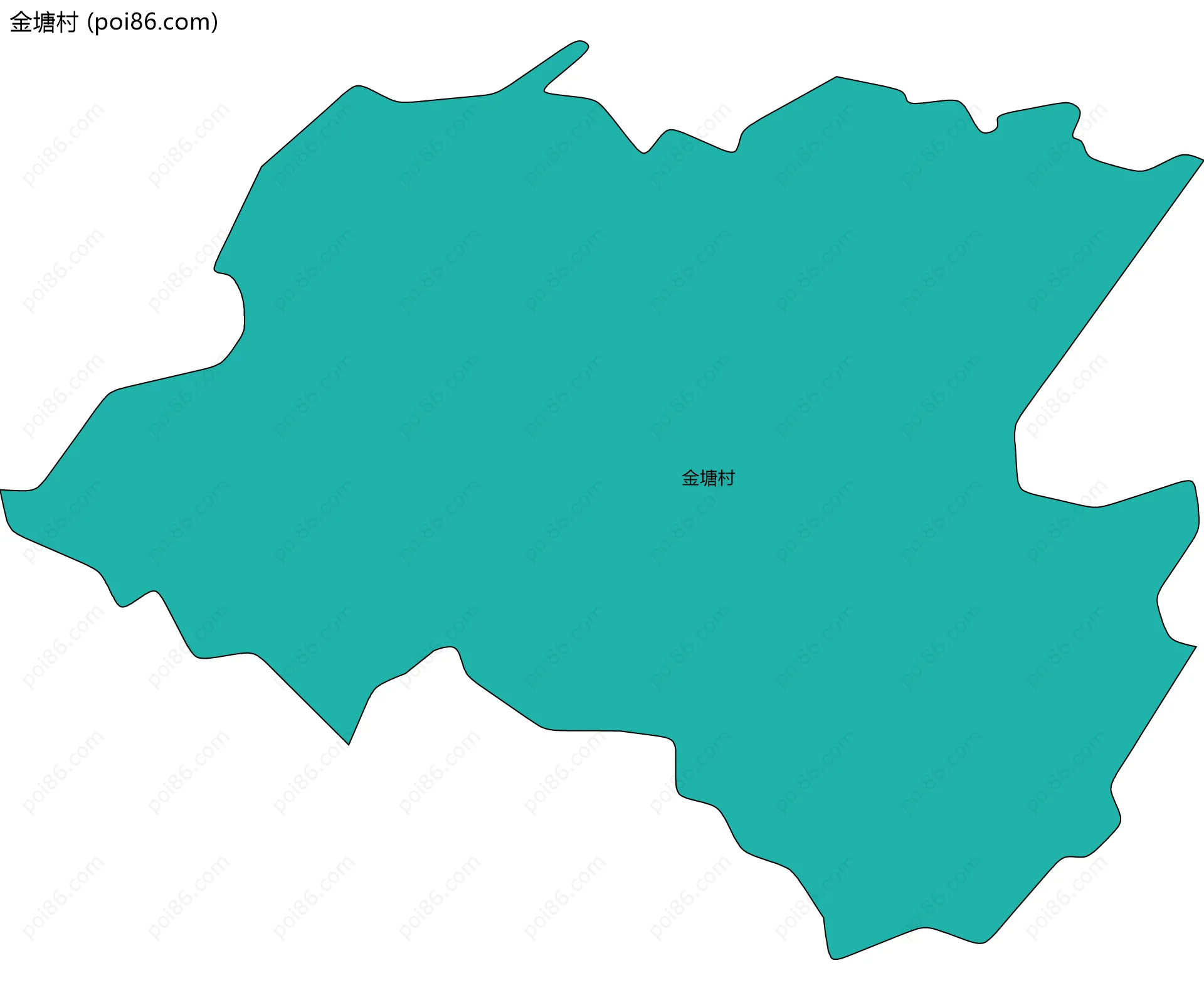 金塘村边界地图