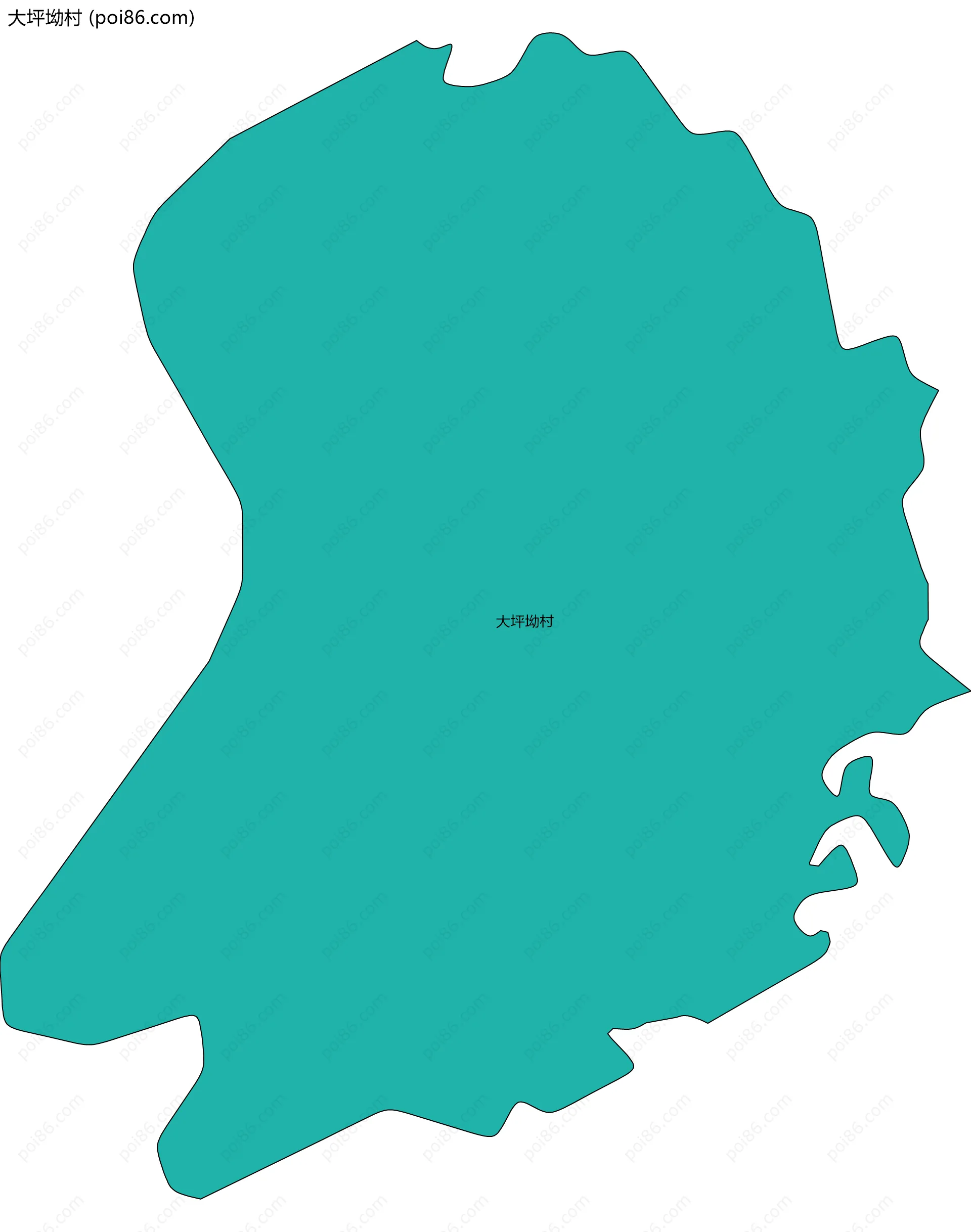 大坪坳村边界地图