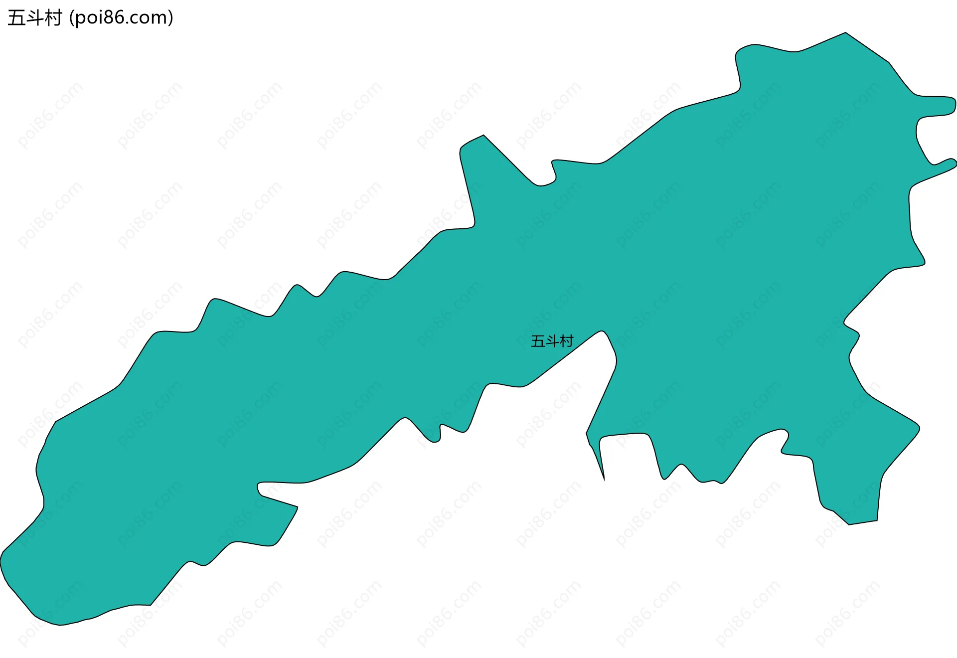 五斗村边界地图