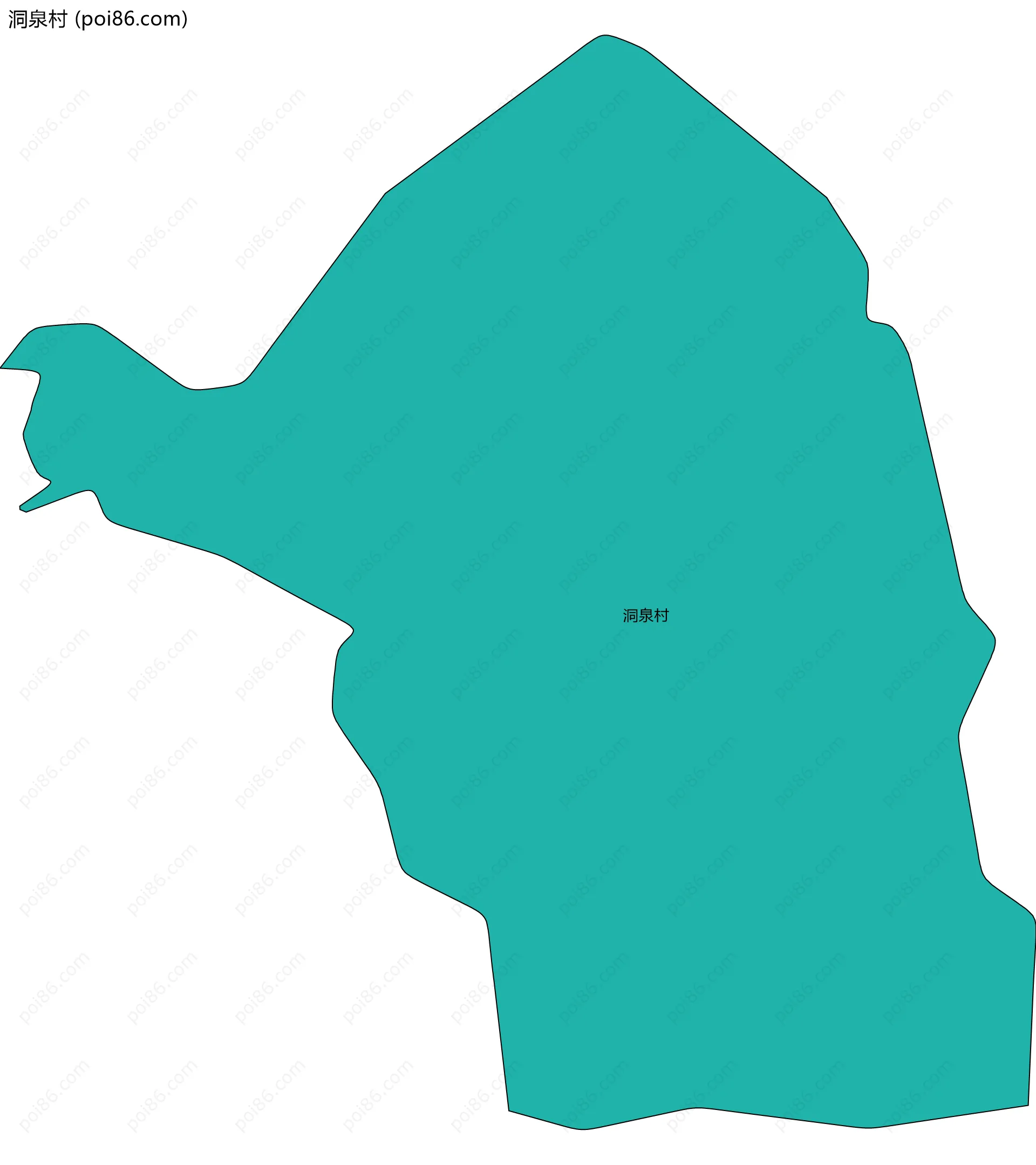 洞泉村边界地图