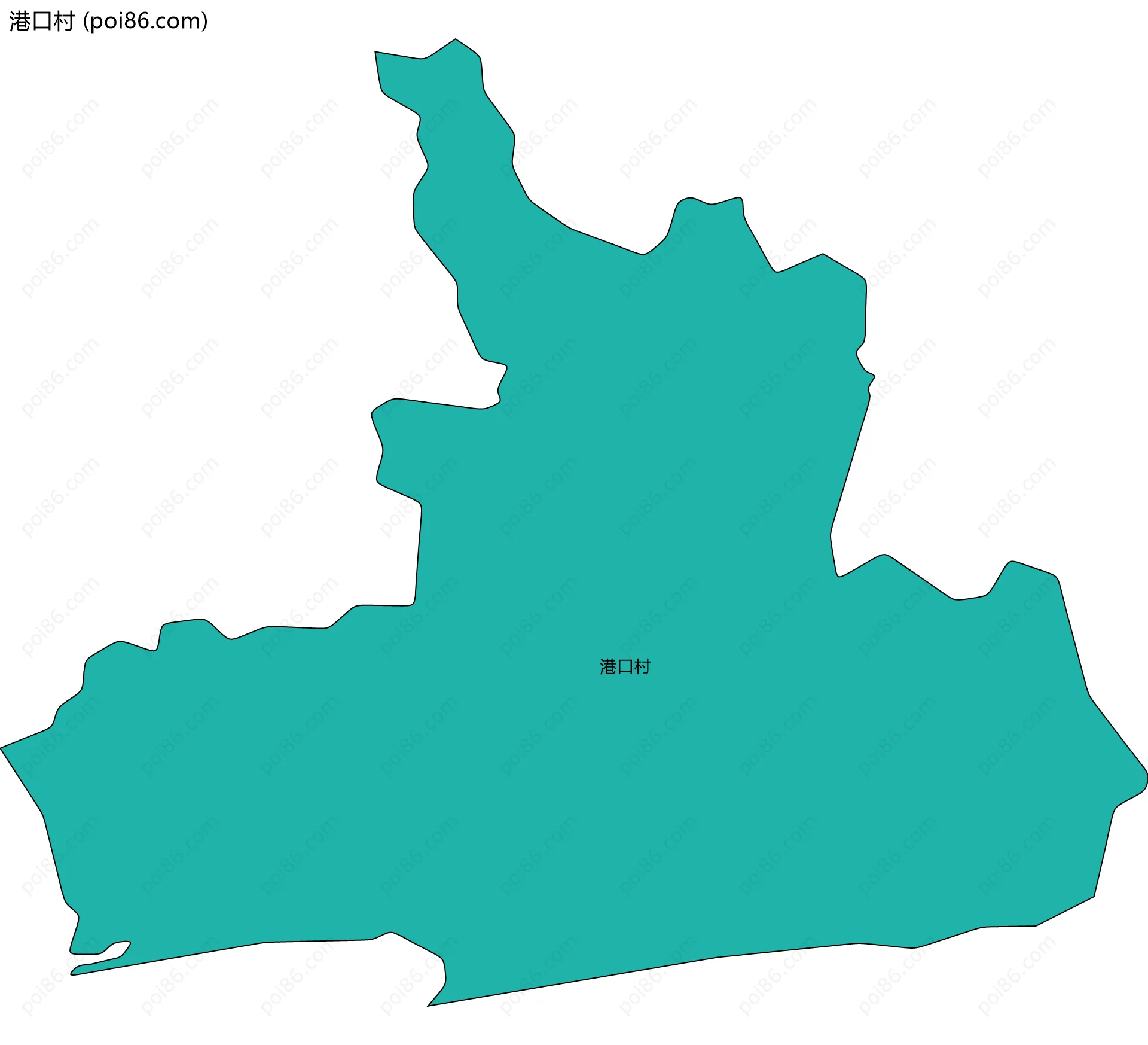港口村边界地图