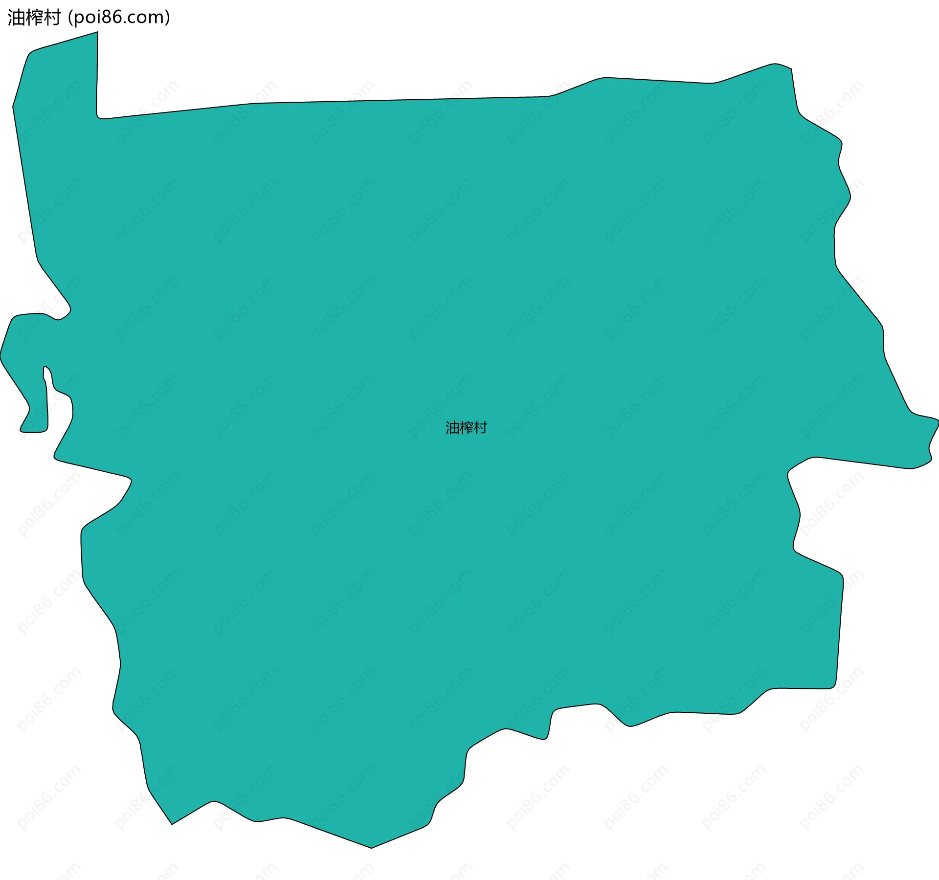 油榨村边界地图