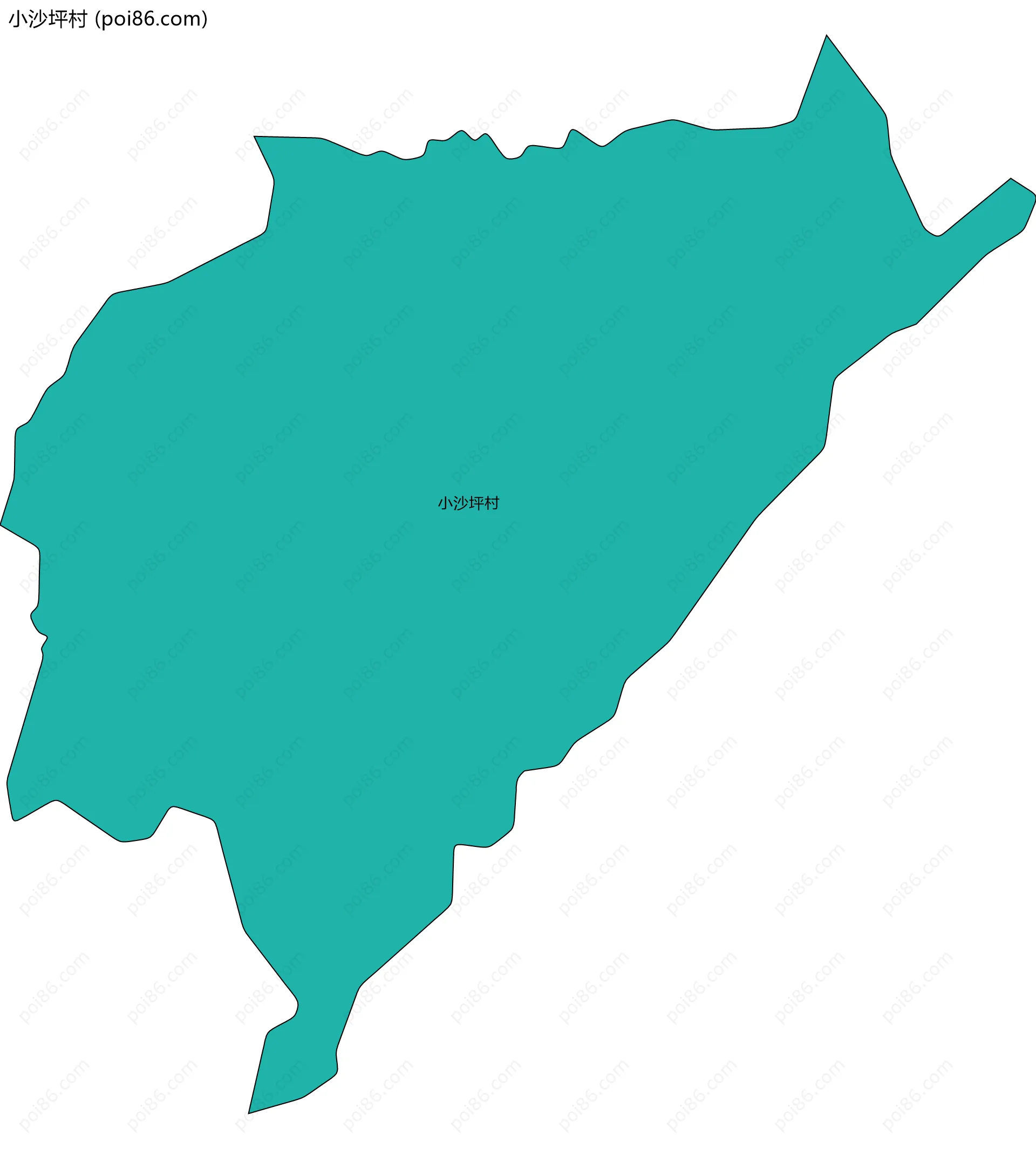 小沙坪村边界地图