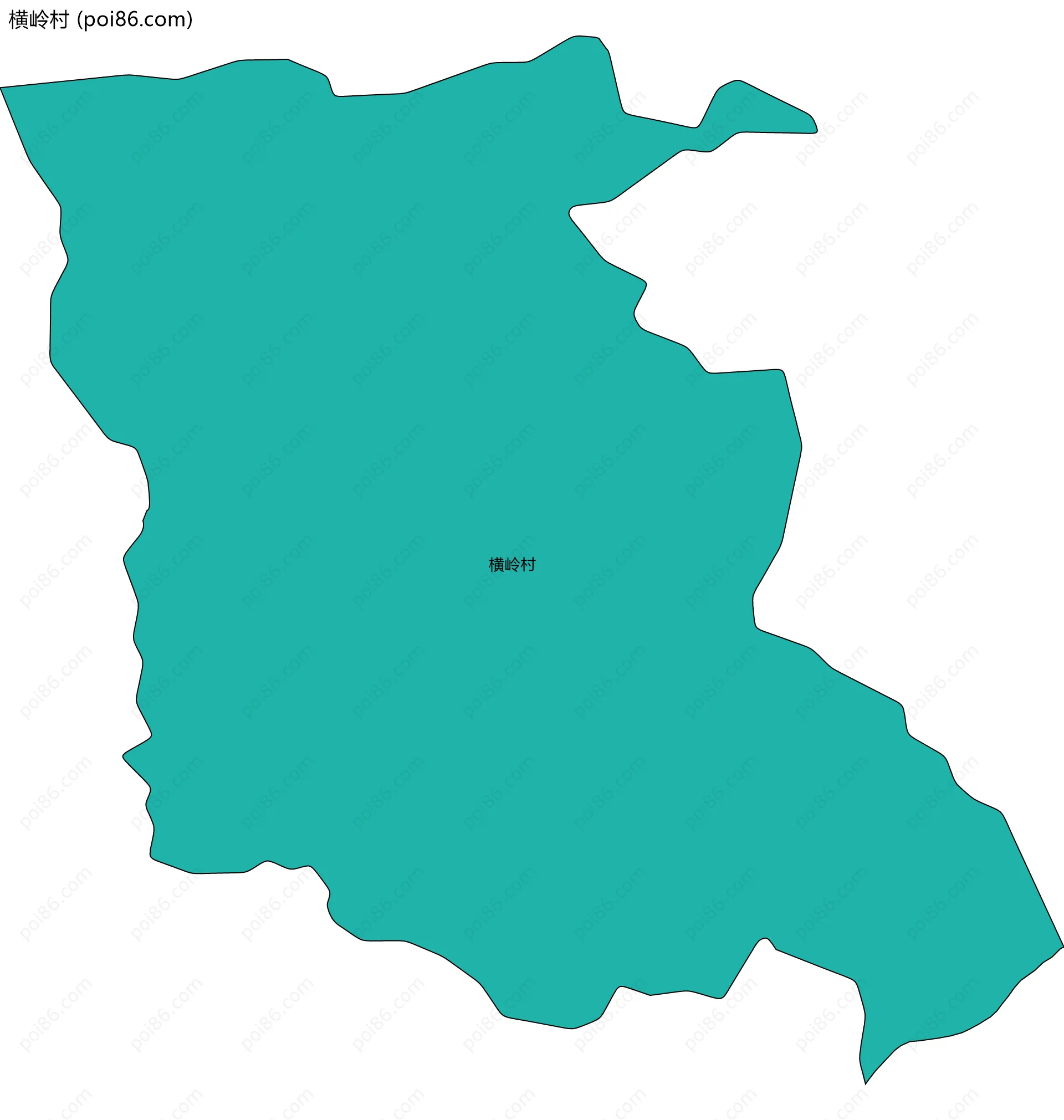 横岭村边界地图