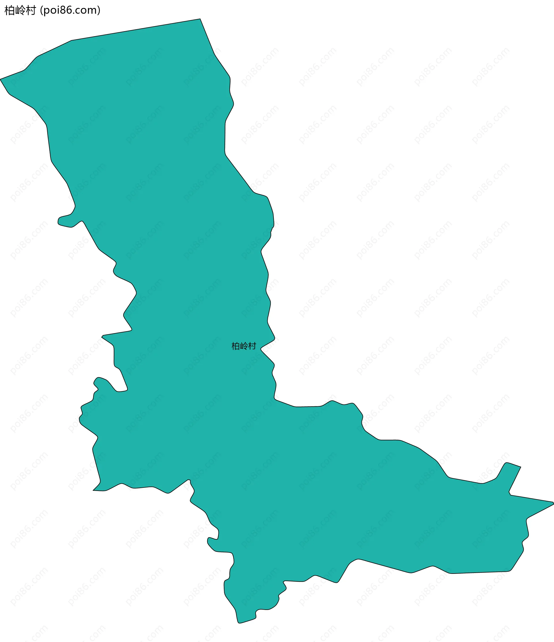 柏岭村边界地图