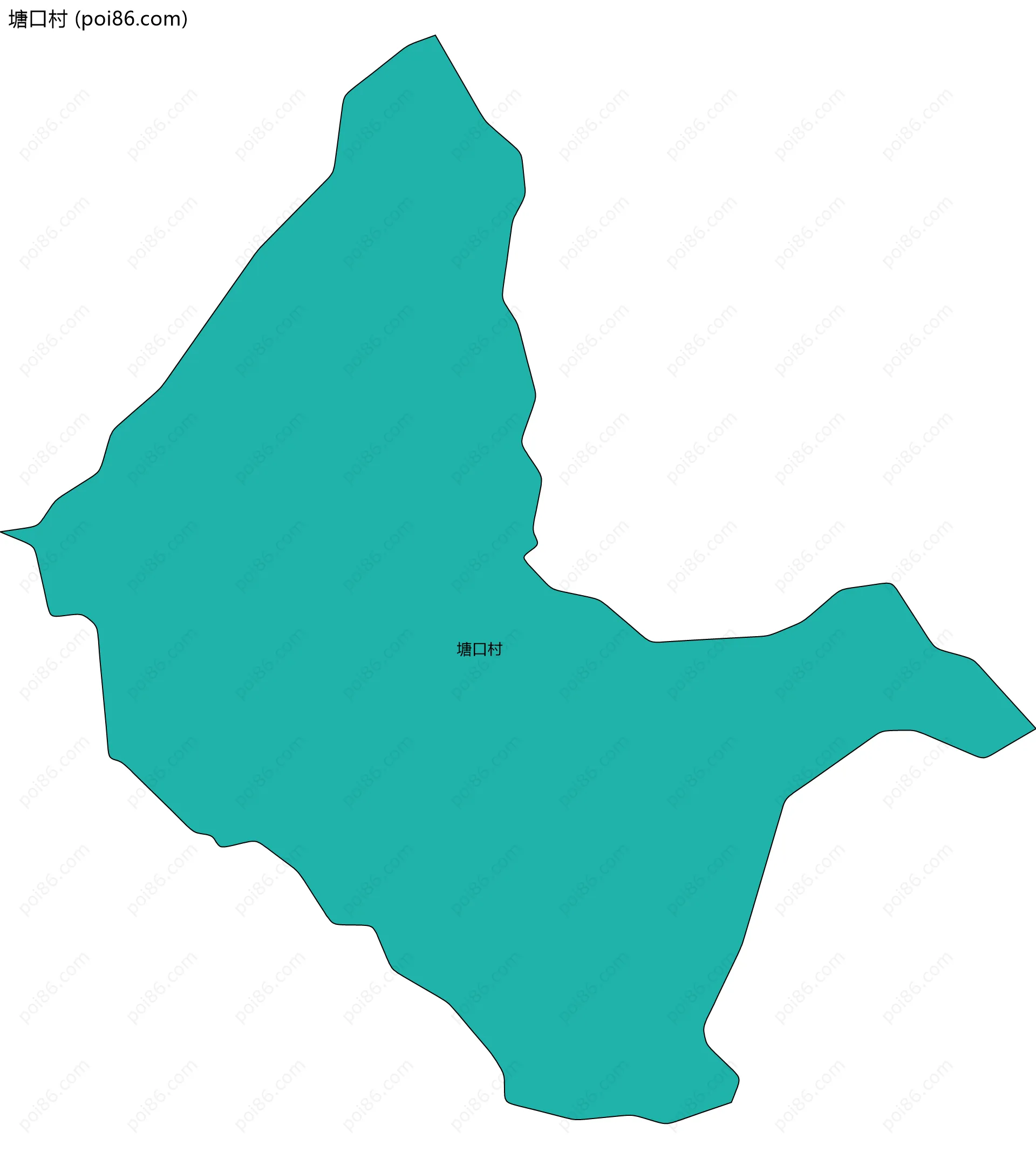 塘口村边界地图