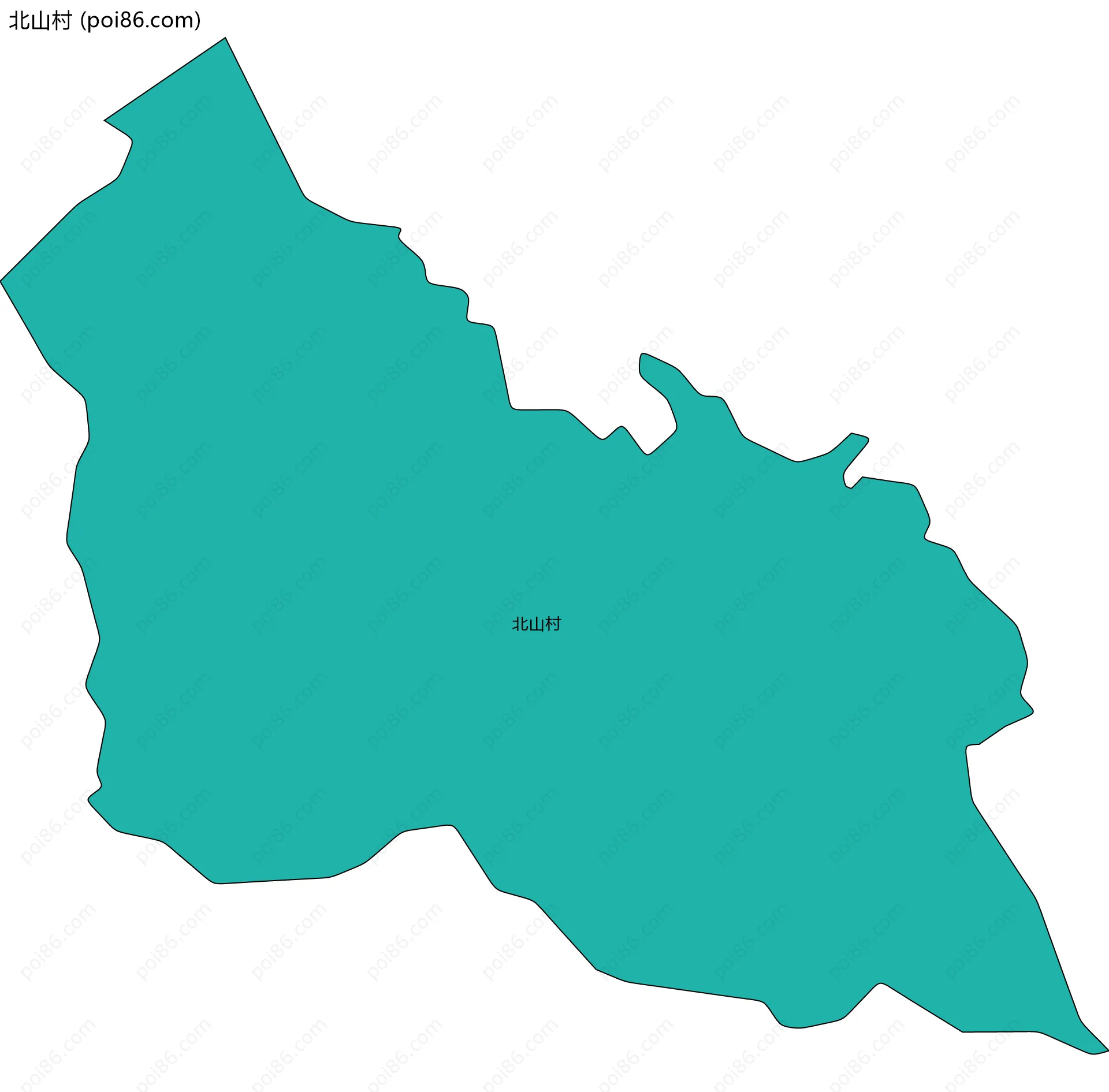 北山村边界地图