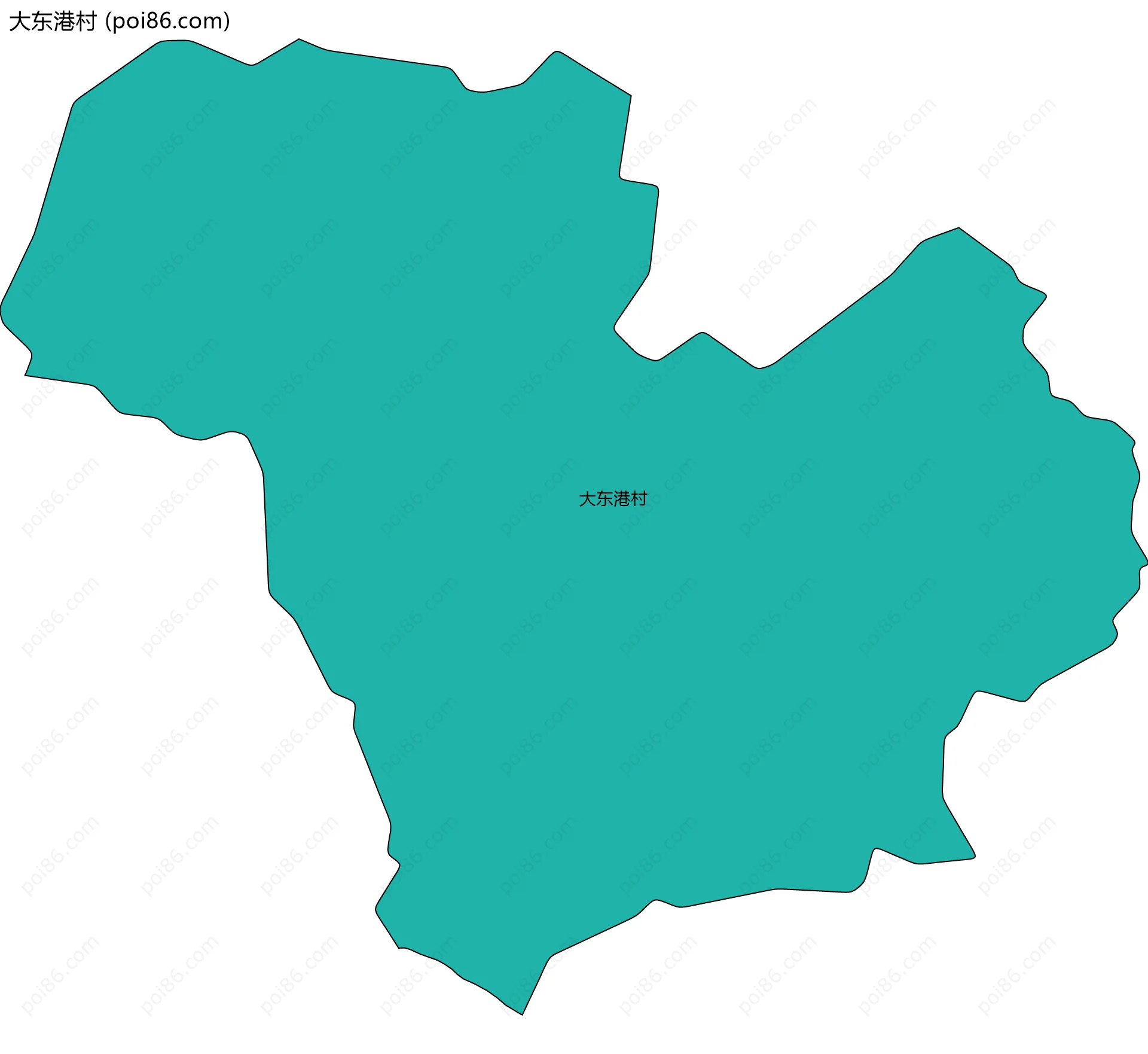 大东港村边界地图