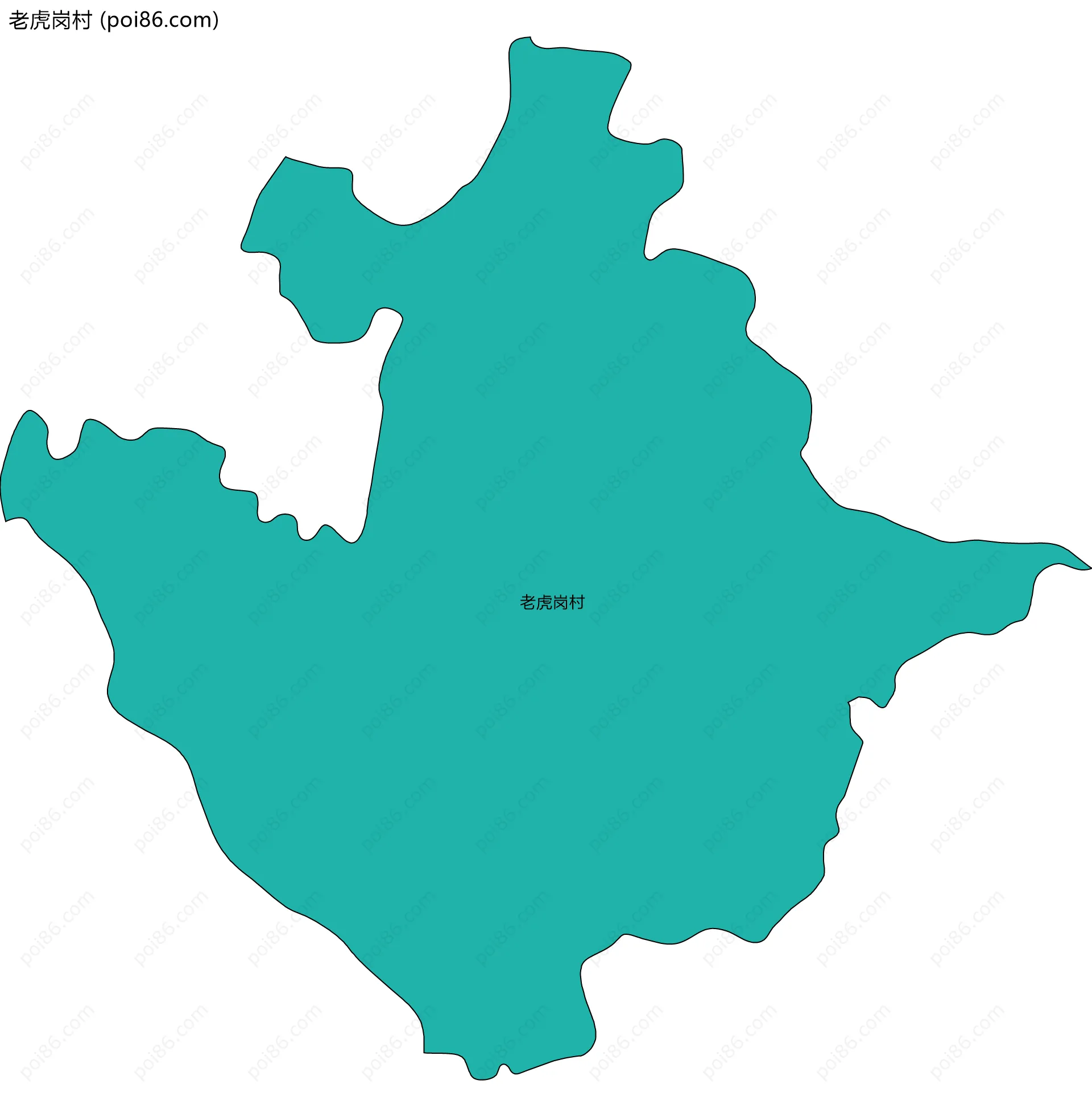 老虎岗村边界地图