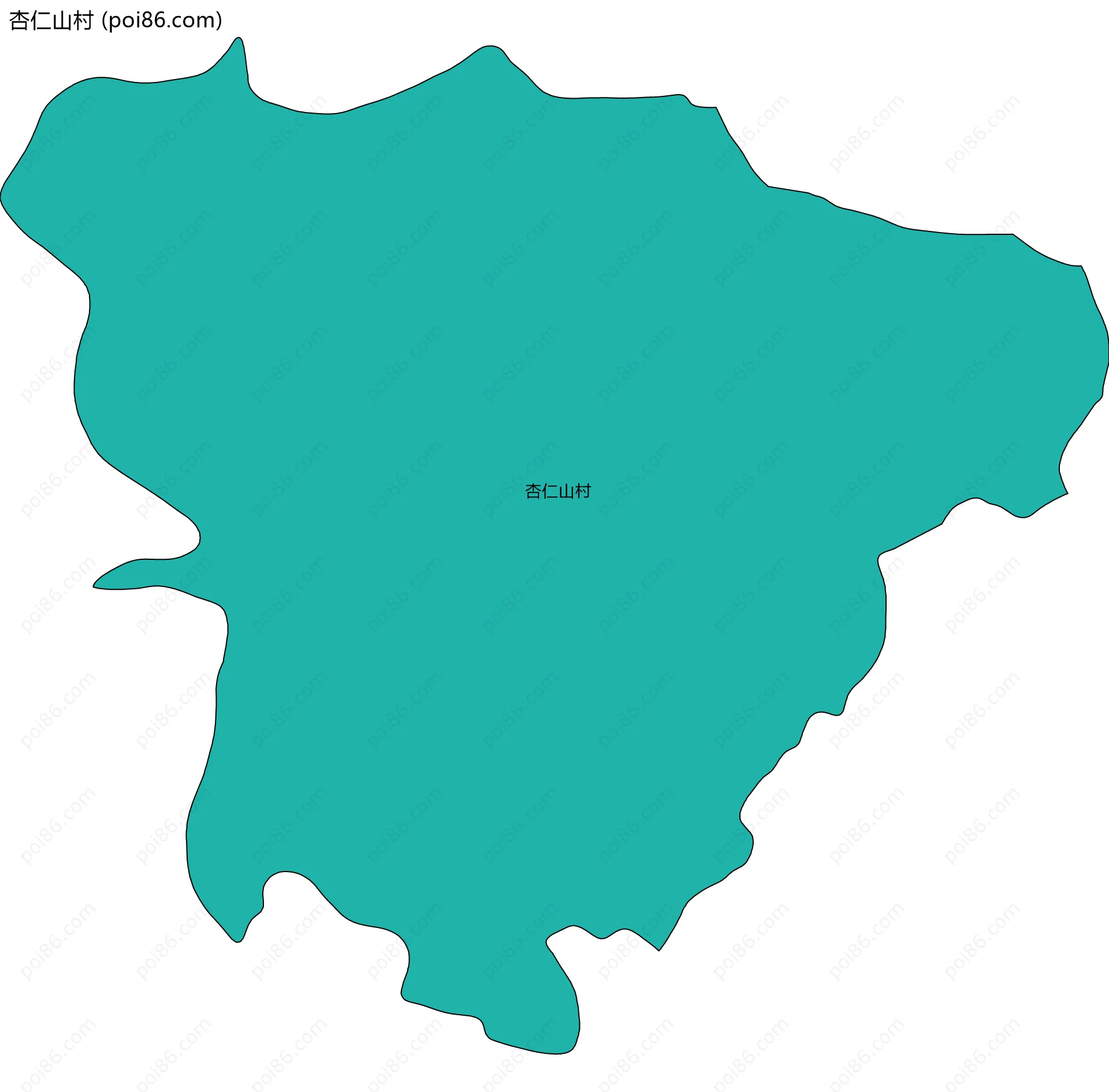 杏仁山村边界地图