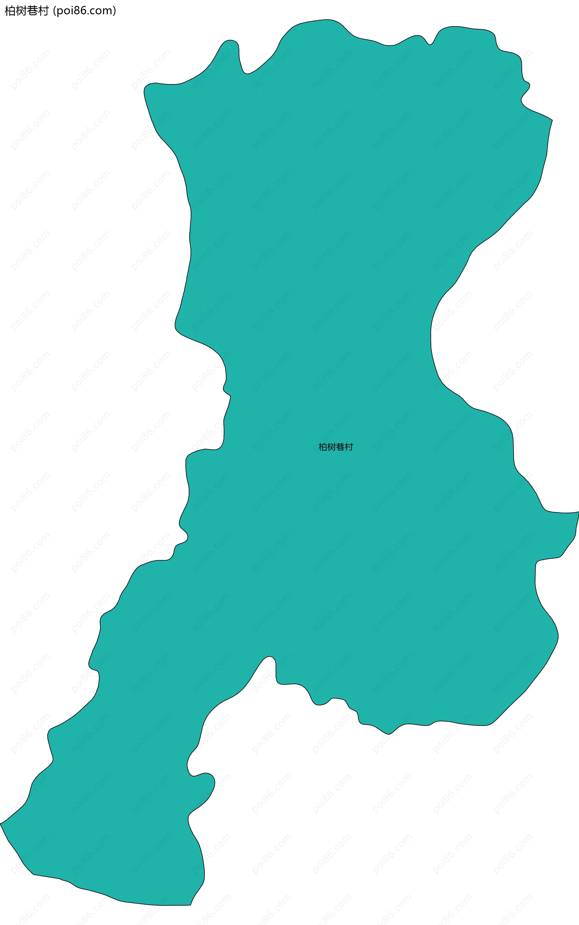 柏树巷村边界地图