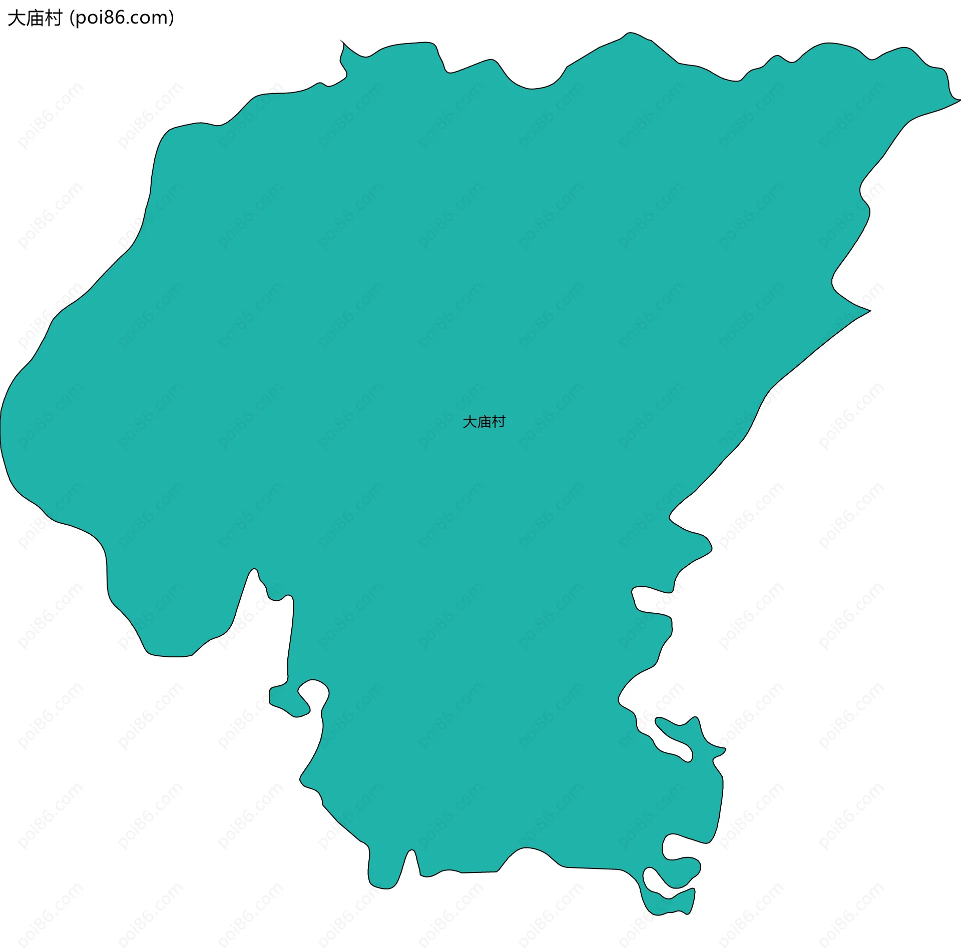 大庙村边界地图