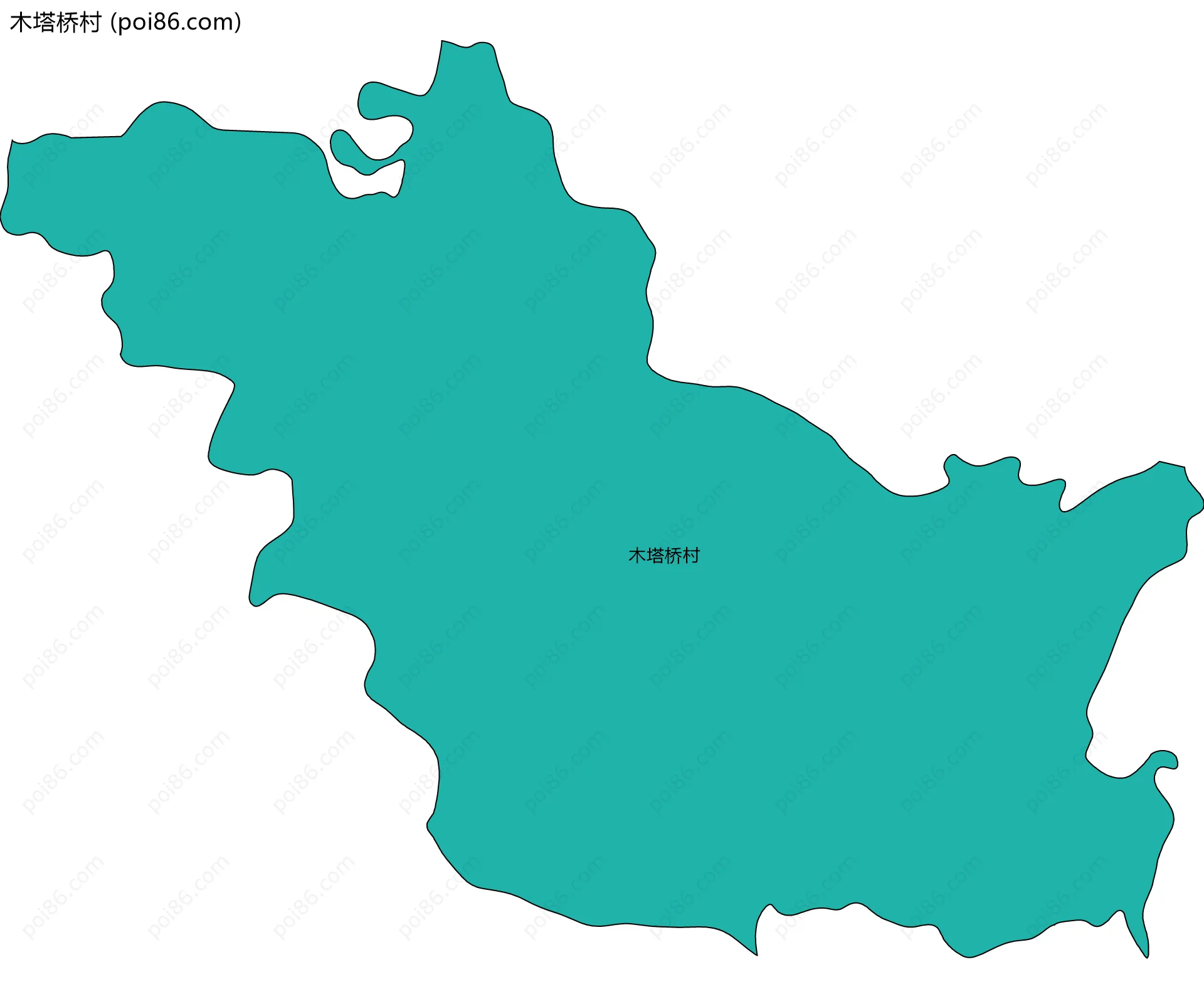 木塔桥村边界地图