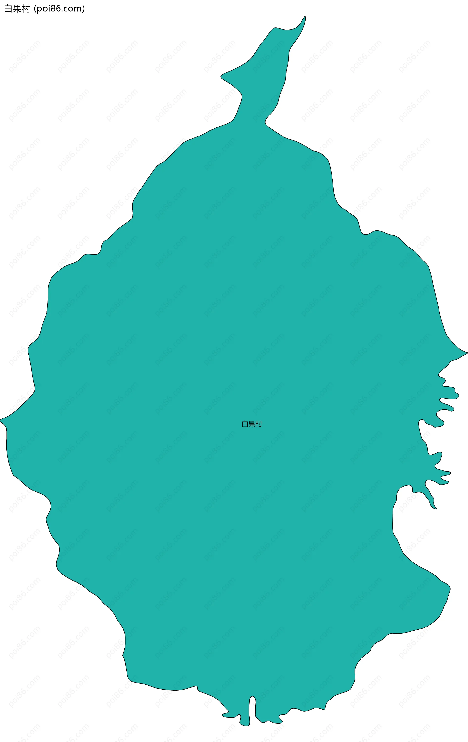 白果村边界地图