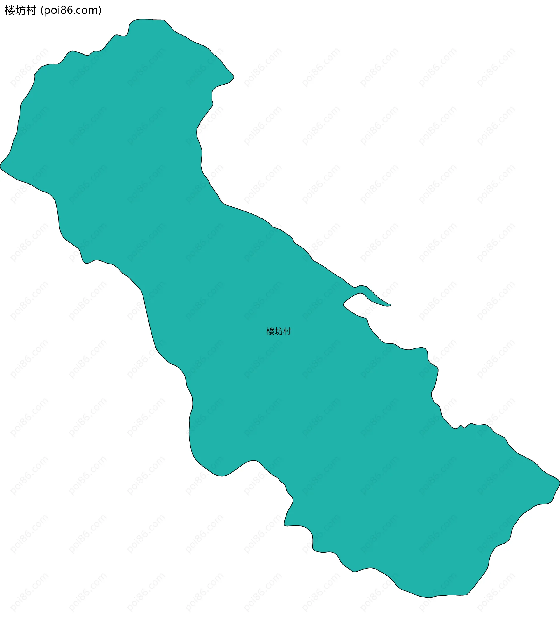 楼坊村边界地图