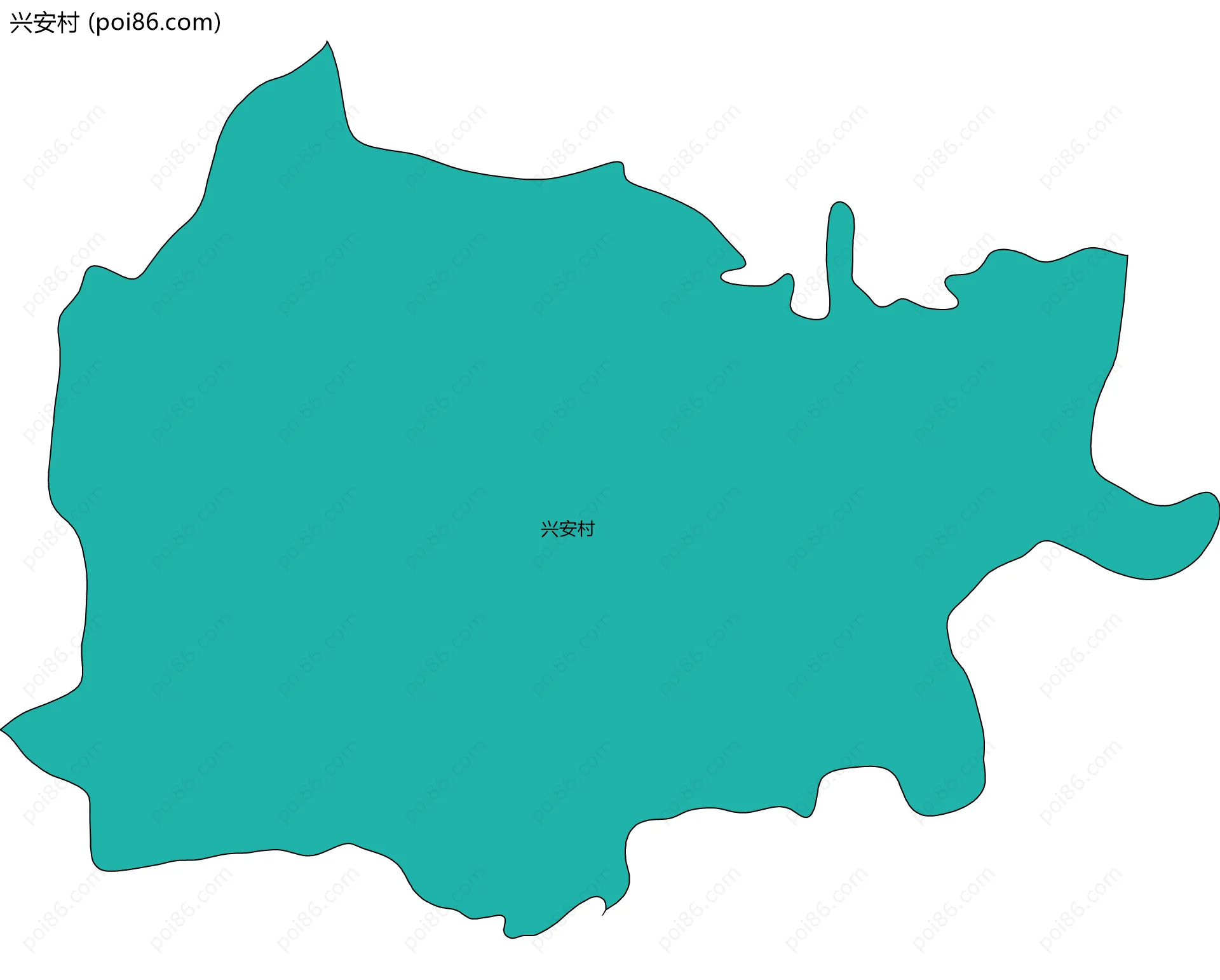 兴安村边界地图