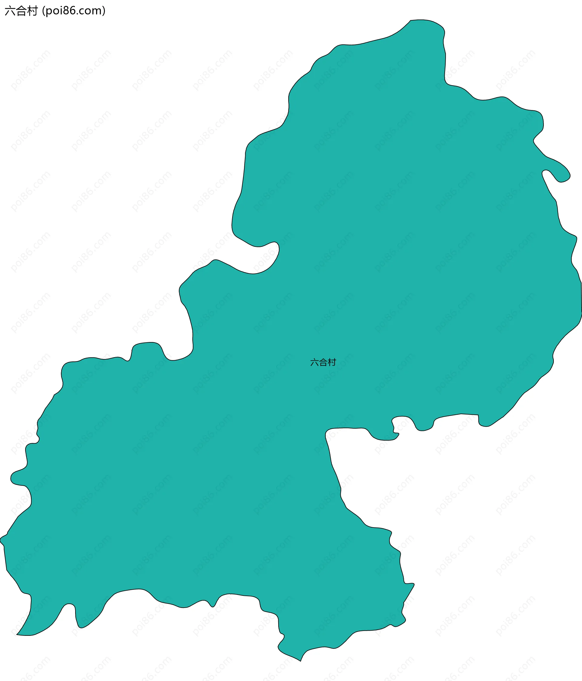 六合村边界地图