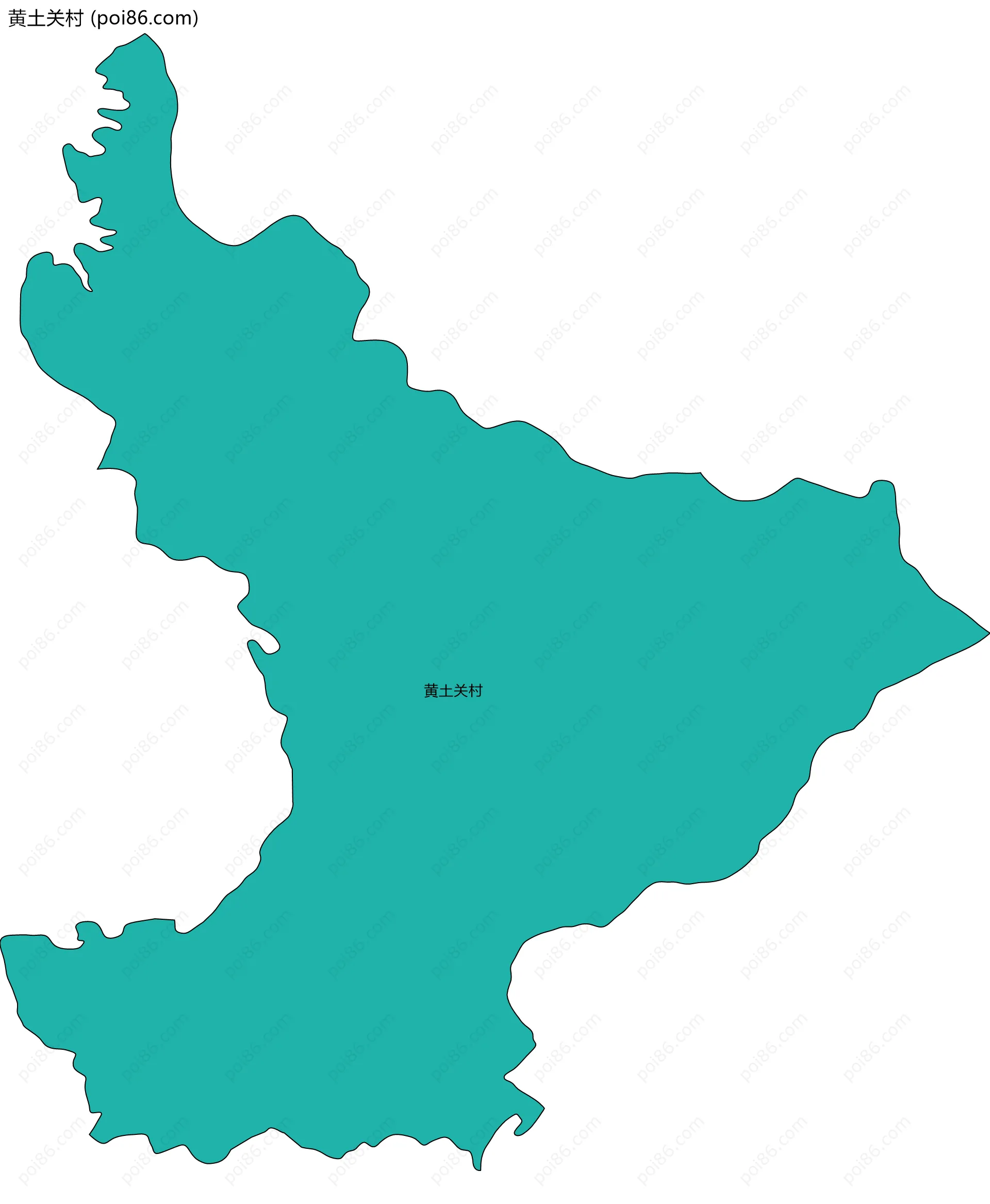 黄土关村边界地图